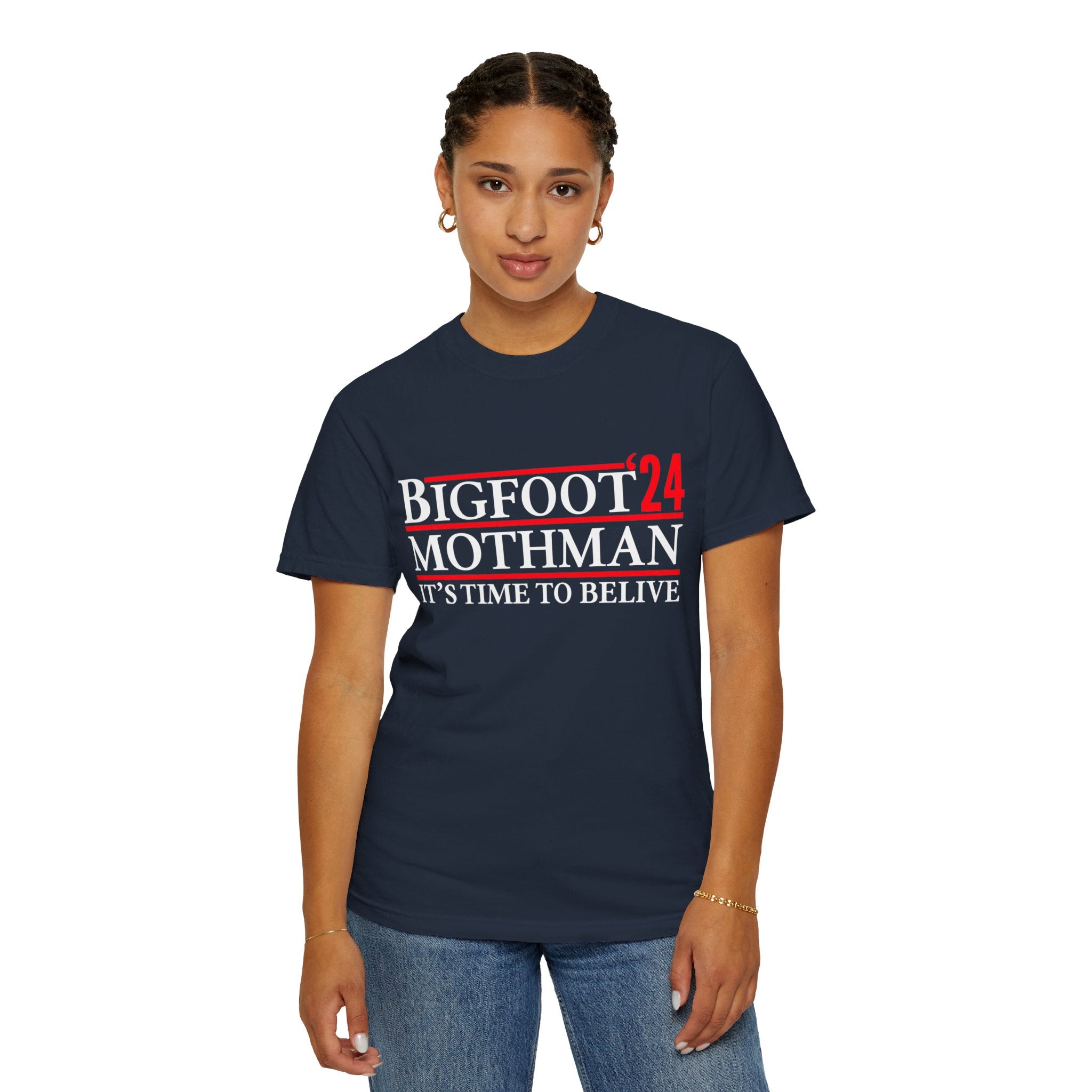 UNIDAZE Bigfoot Mothman 2024 President Election Shirt, Funny Vote Bigfoot Political Satire Humor Tee, Unique T-Shirt Gift for Men and Women Printify 2024 election shirt bigfoot lover shirt bigfoot shirt bigfoot usa Cotton Crew neck DTG for president funny 2024 election funny bigfoot shirt funny election shirt joke shirt Men's Clothing mothman shirt Oversized political satire sasquatch shirt T-shirts TikTok Unisex vote bigfoot Women's Clothing