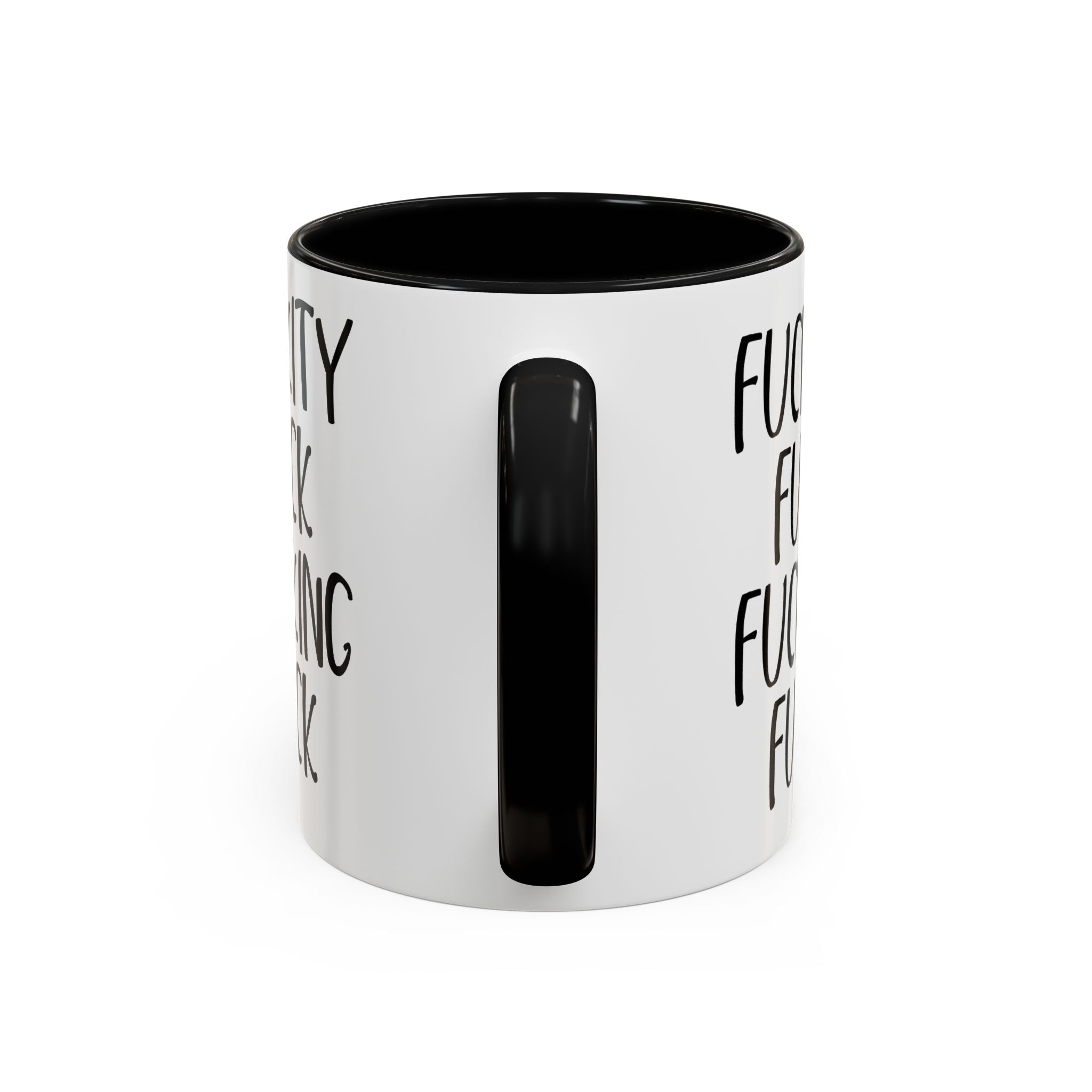 Fuckity Fuck Mug, Sarcastic Coffee Mug, Funny Birthday Gift, Large Coffee Mug, Double Sided Minimalist Mug, Gag Gifts for Men, Snarky Mugs