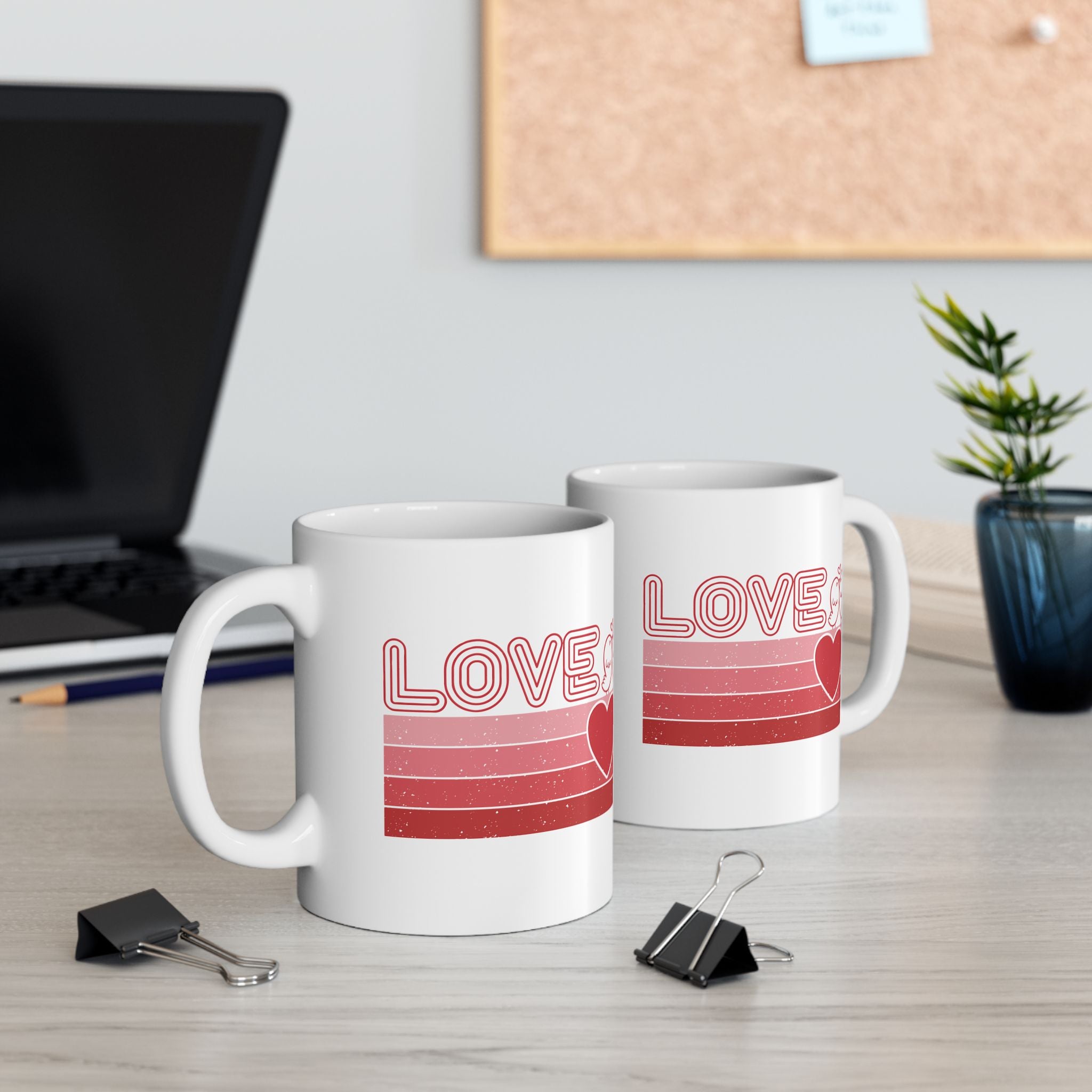 Retro Love Valentines Day Mug, Valentines Day Coffee Mug, Heart Coffee Cup, Cute Valentine Mug, Valentines Day Gift, Valentines Gift