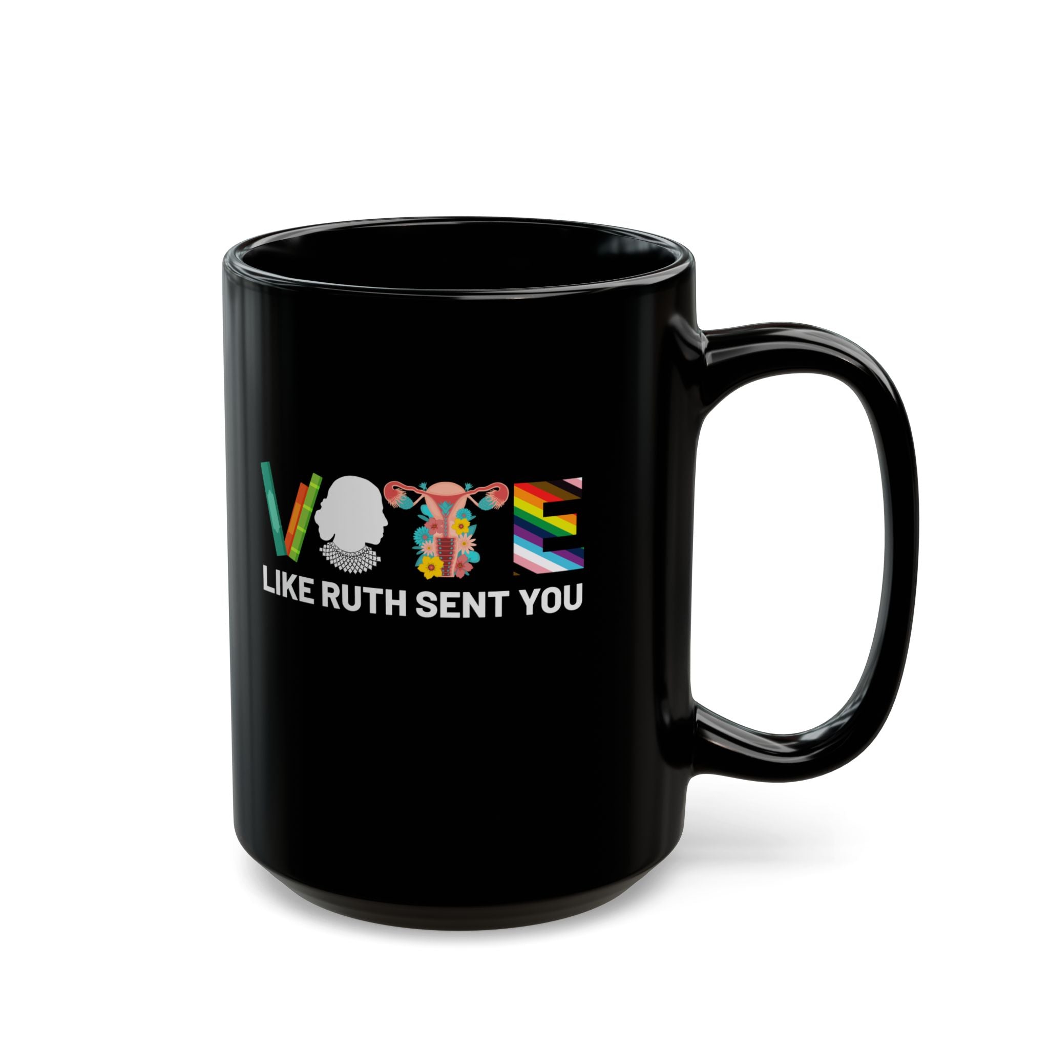 Vote like Ruth sent you Uterus Feminist Lgbt Retro Coffee Mug