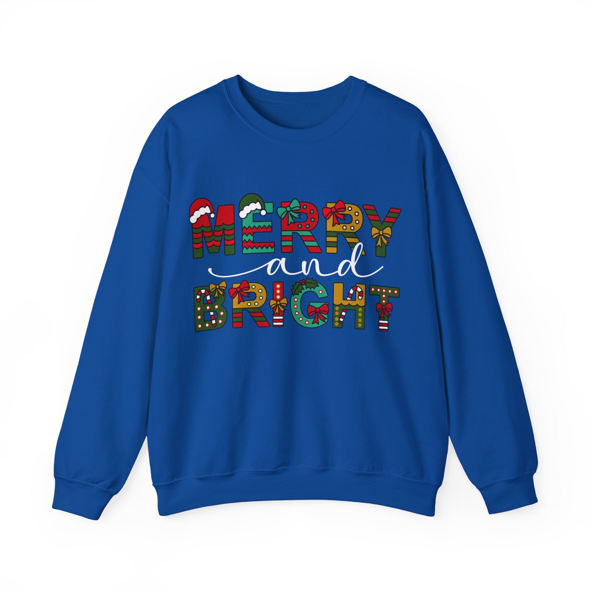 Merry and Bright Sweatshirt, Christmas Sweatshirt, Family Christmas Sweatshirt, Christmas Sweatshirts for Women, Merry Christmas Sweatshirt