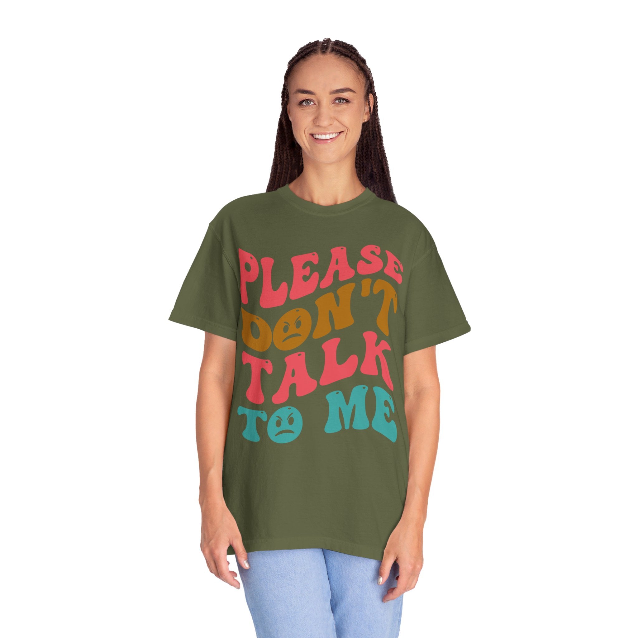 Please don't talk to me shirt, Funny introvert shirt, Words on back retro, Sarcastic introvert gift