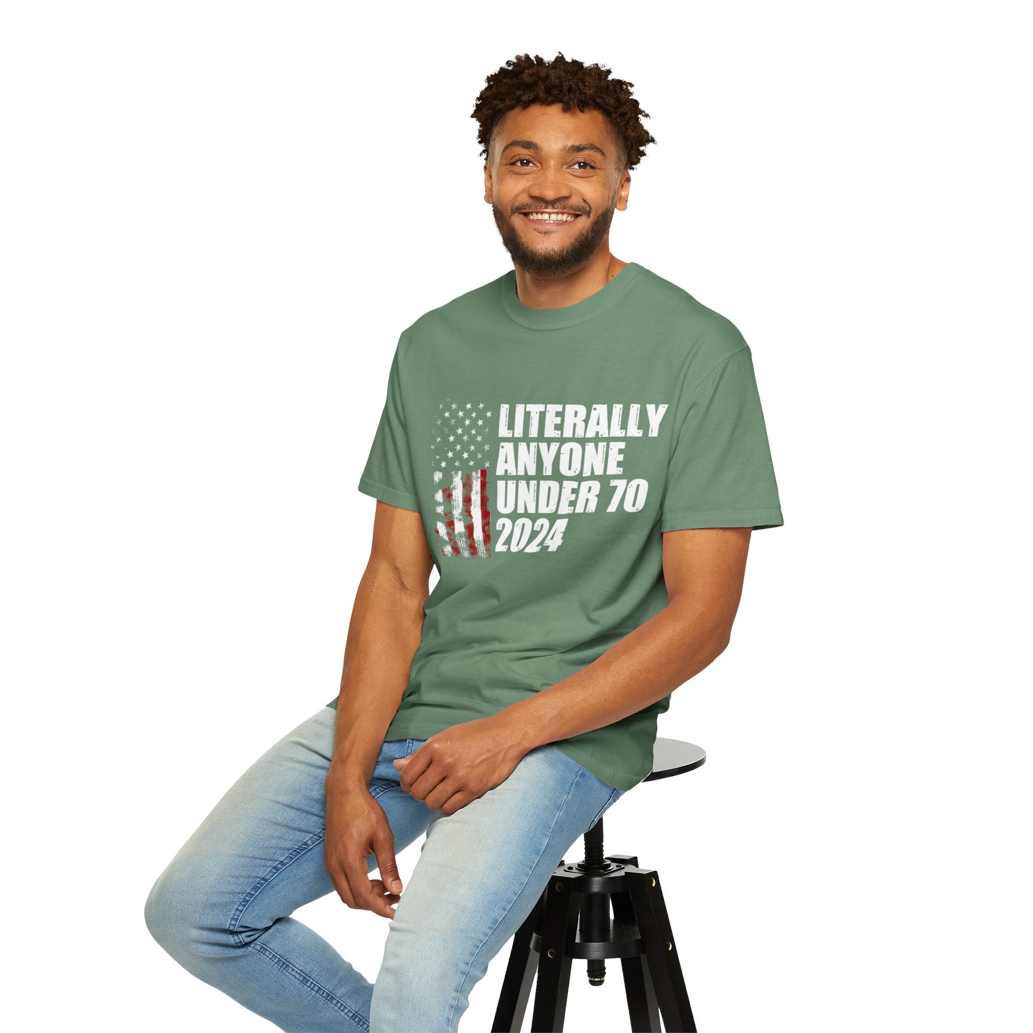 Literally Anyone Under 70 Shirt, 2024 Election Tee, Funny President Election Shirt, Vote Shirt, Voting Shirt, Political Shirt, Political Tee