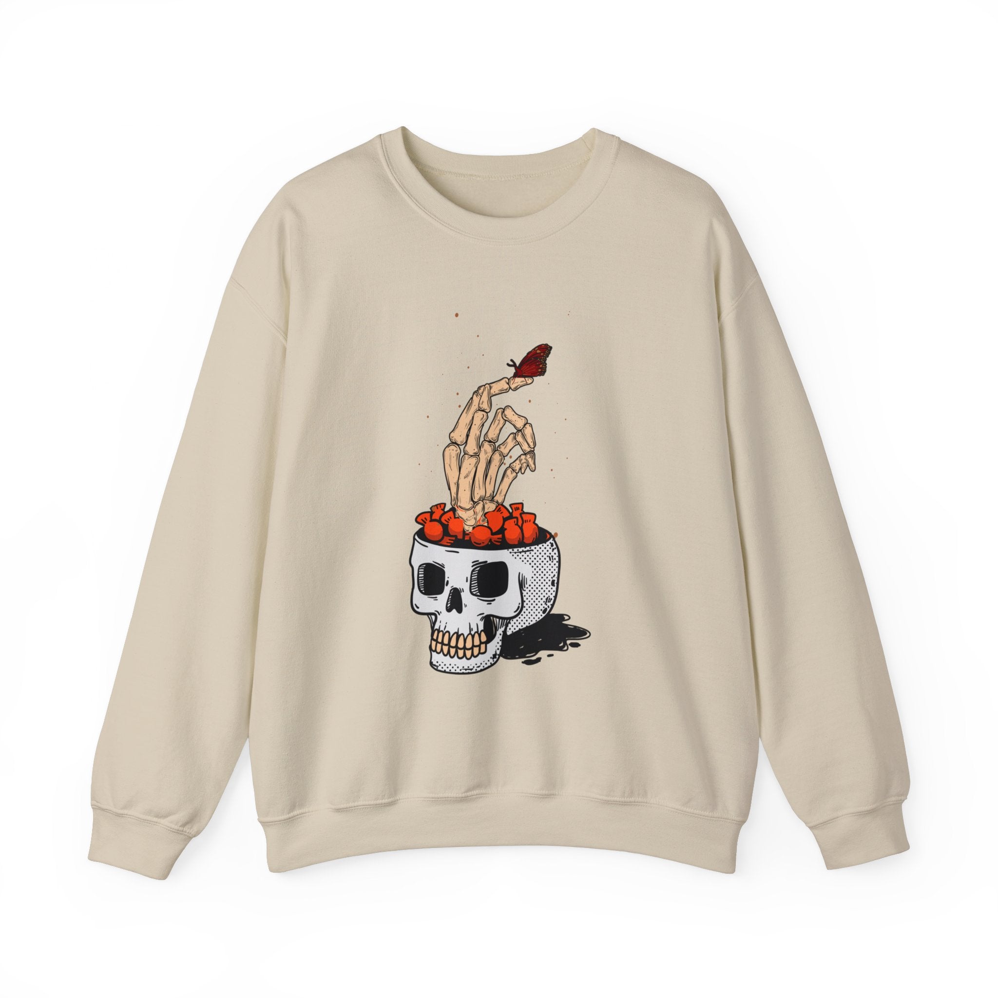 Skull skeleton hand halloween Sweatshirt, Skeleton Hand T-Shirt, Skeleton Shirt, Horror Gift, Skeleton Rock Tee, Rock and Roll Shirt