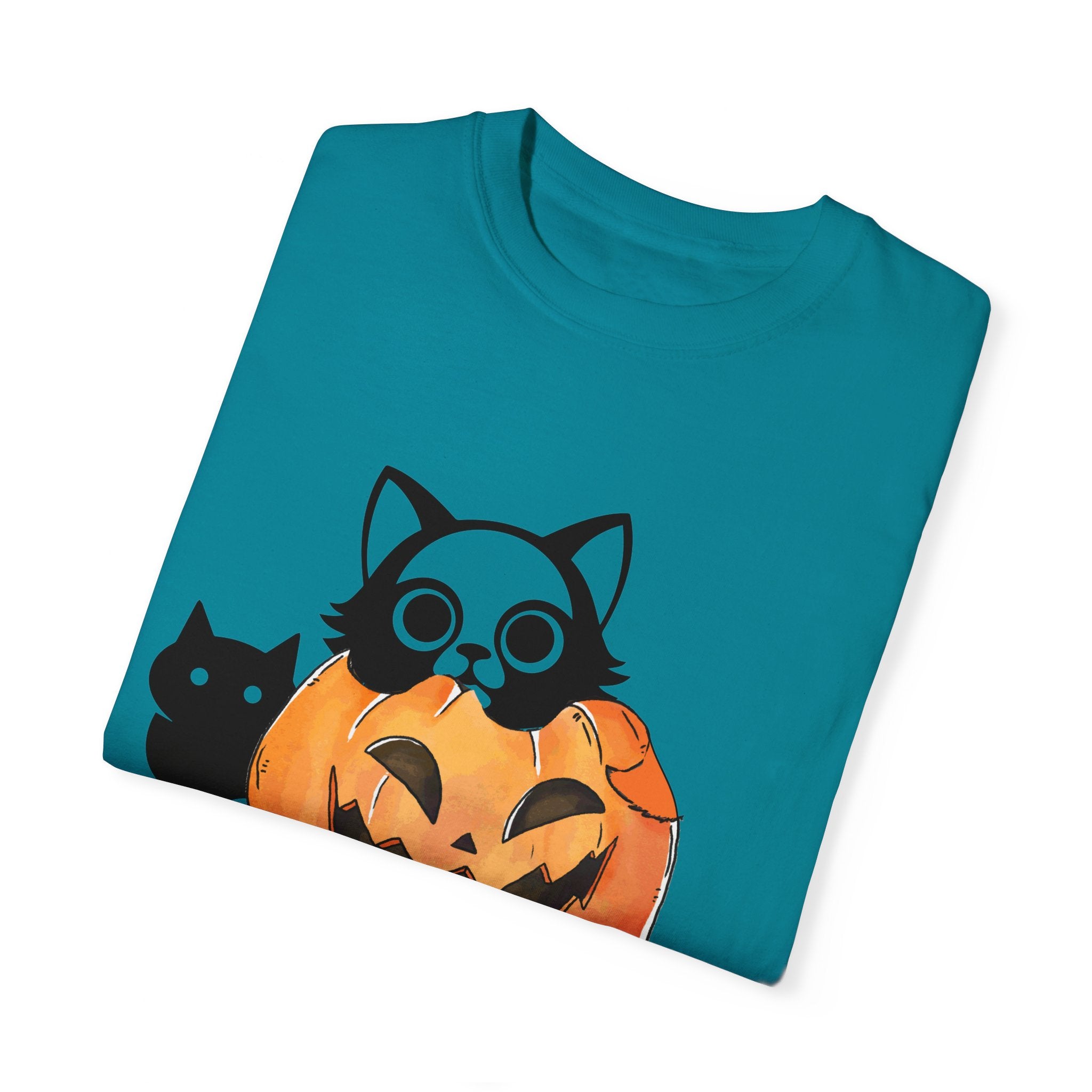 Vintage 90s Cat Halloween Shirt, Retro Halloween Shirt, Spooky Season Tee, Pumpkin Shirt, Halloween Shirt, Vintage Halloween Shirt