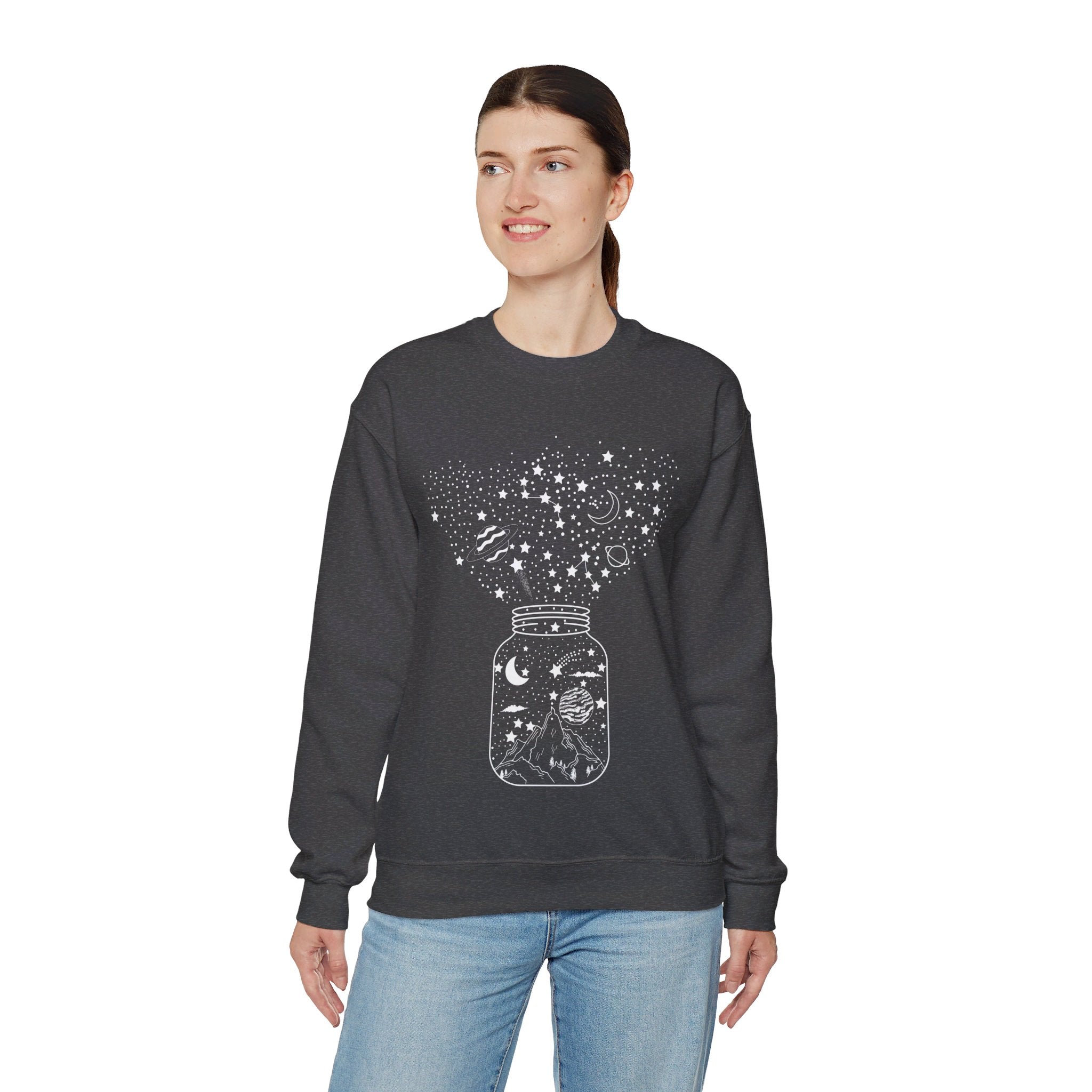 Space Sweatshirt, Planet Sweatshirt, Star Sweatshirt, Galaxy Sweatshirt, Astronomy Tee, Mystical Gift, Moon Sweatshirt