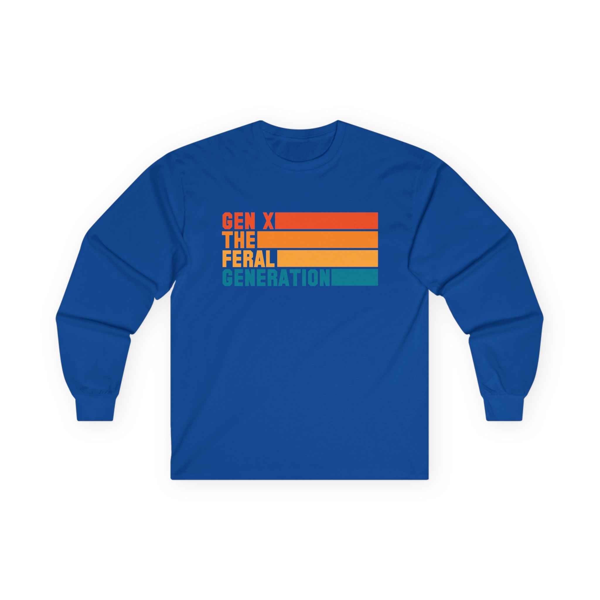 Gen X The Feral Generation Long Sleeve Shirt, Gen X Long Sleeve T-shirt, Generation X Tshirt, Retro Gen X Long Sleeve Tee, Cute Gen X Tee, Trendy Gen X Long Sleeve