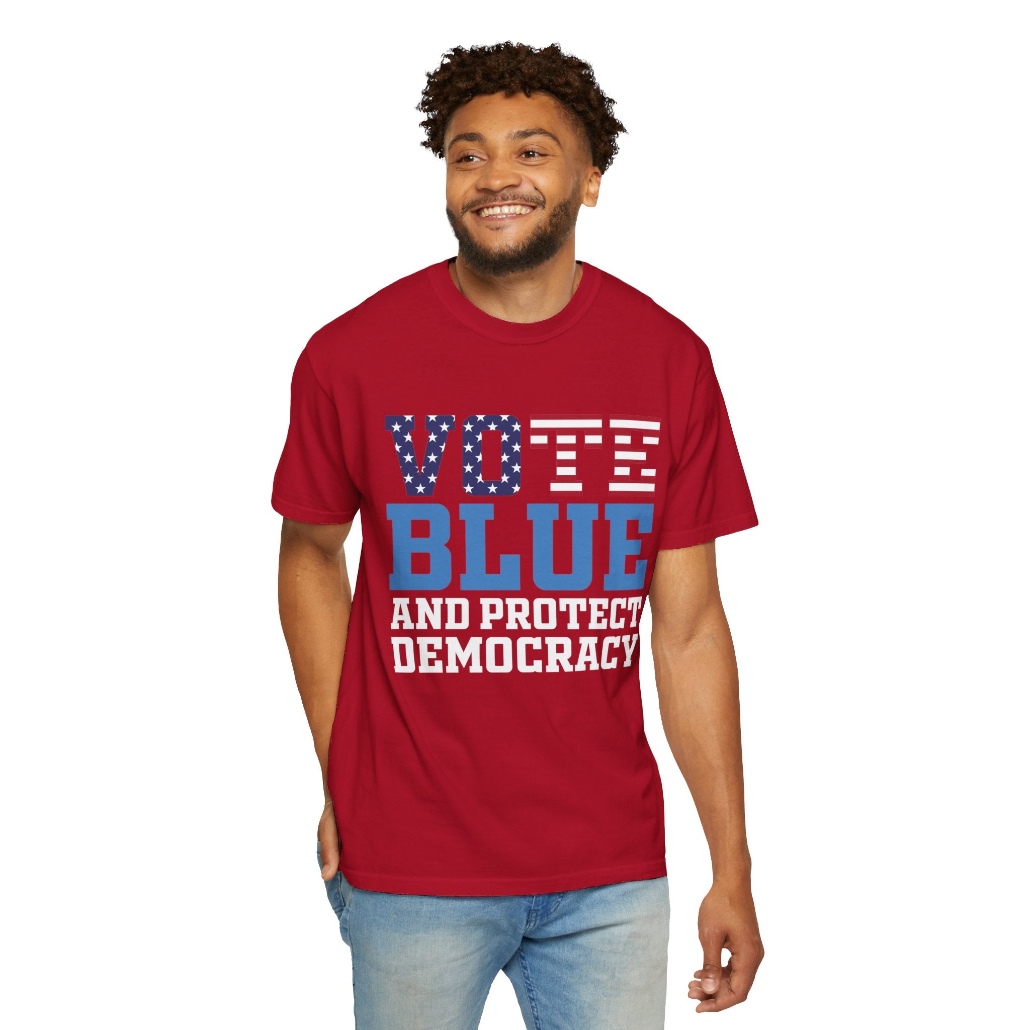 Vote Blue Save Democracy Premium T-Shirt, Democrat Shirt, Anti Trump Anti Fascist Shirt