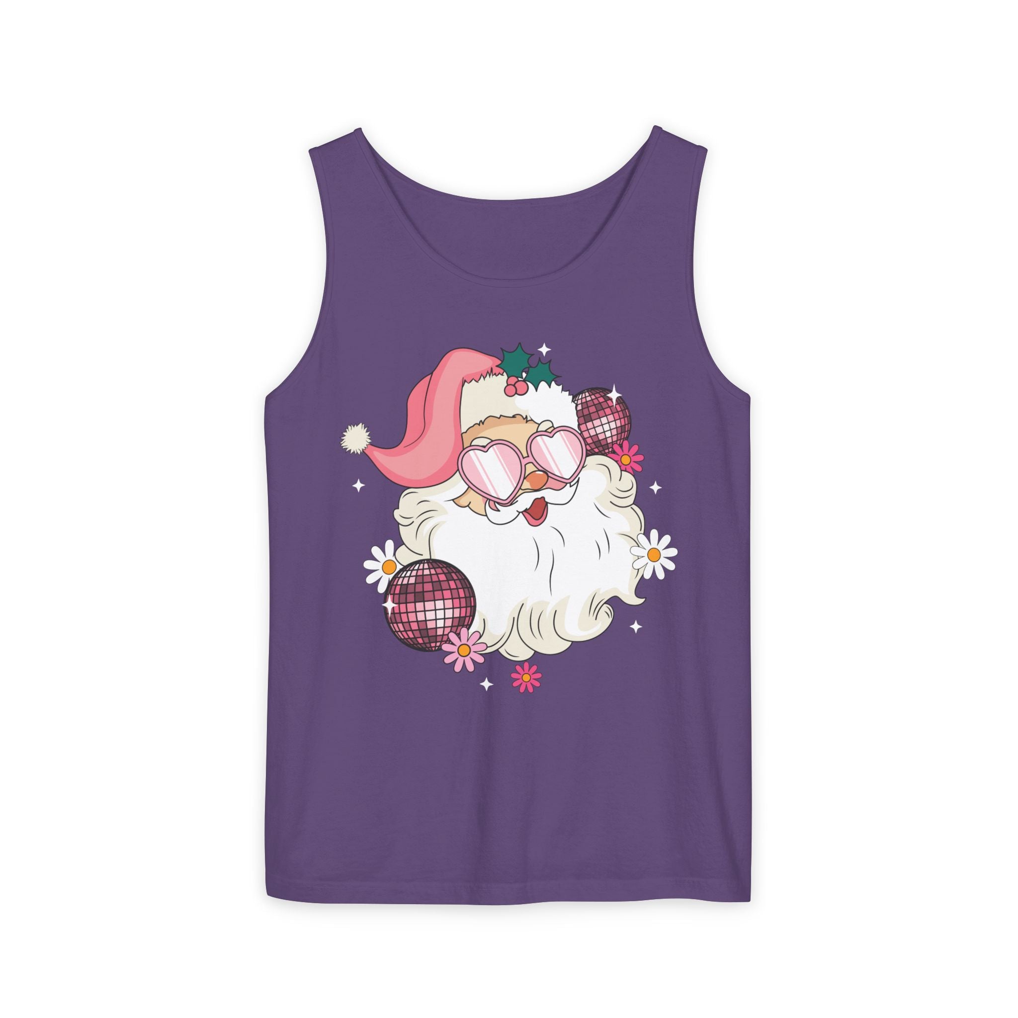 Women Christmas Tank Top, Santa Face Tank Top, Xmas Tank Tops, Cute Christmas Mom Tanks, Secret Santa Gift for Women, Christmas Racerback