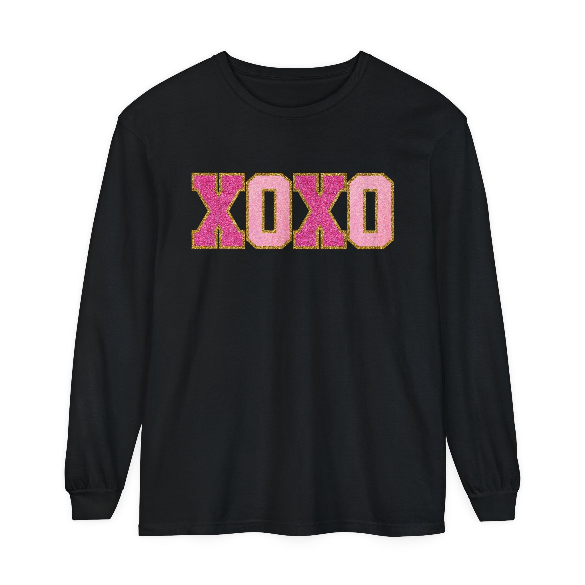 Long Sleeve XOXO Shirt, Valentines Day, Pink XOXO Long Sleeve, Valentines Day XOXO Hearts Shirt