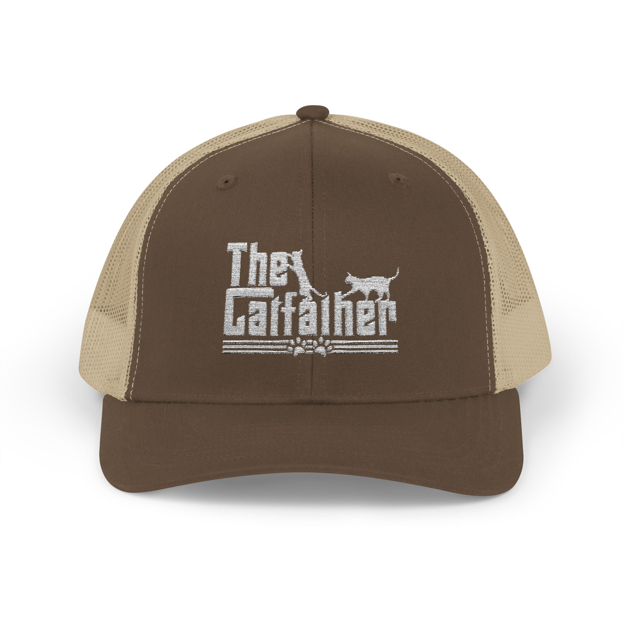 The Catfather Trucker Hat, Embroidered Cap, Cat Lover Gift for Dad, Fathers Day Gift, Cat Owner Gift for Husband, Cat Dad Hat, Trucker Cat Hat