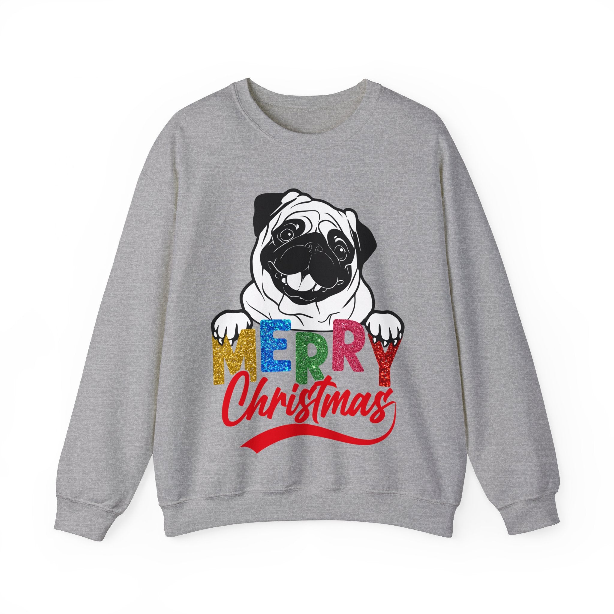 Christmas Pug Sweatshirt, Funny Pug Christmas Sweatshirt, Dog Lover Gift, Pug Mom Sweatshirt, Dog Mom Shirt