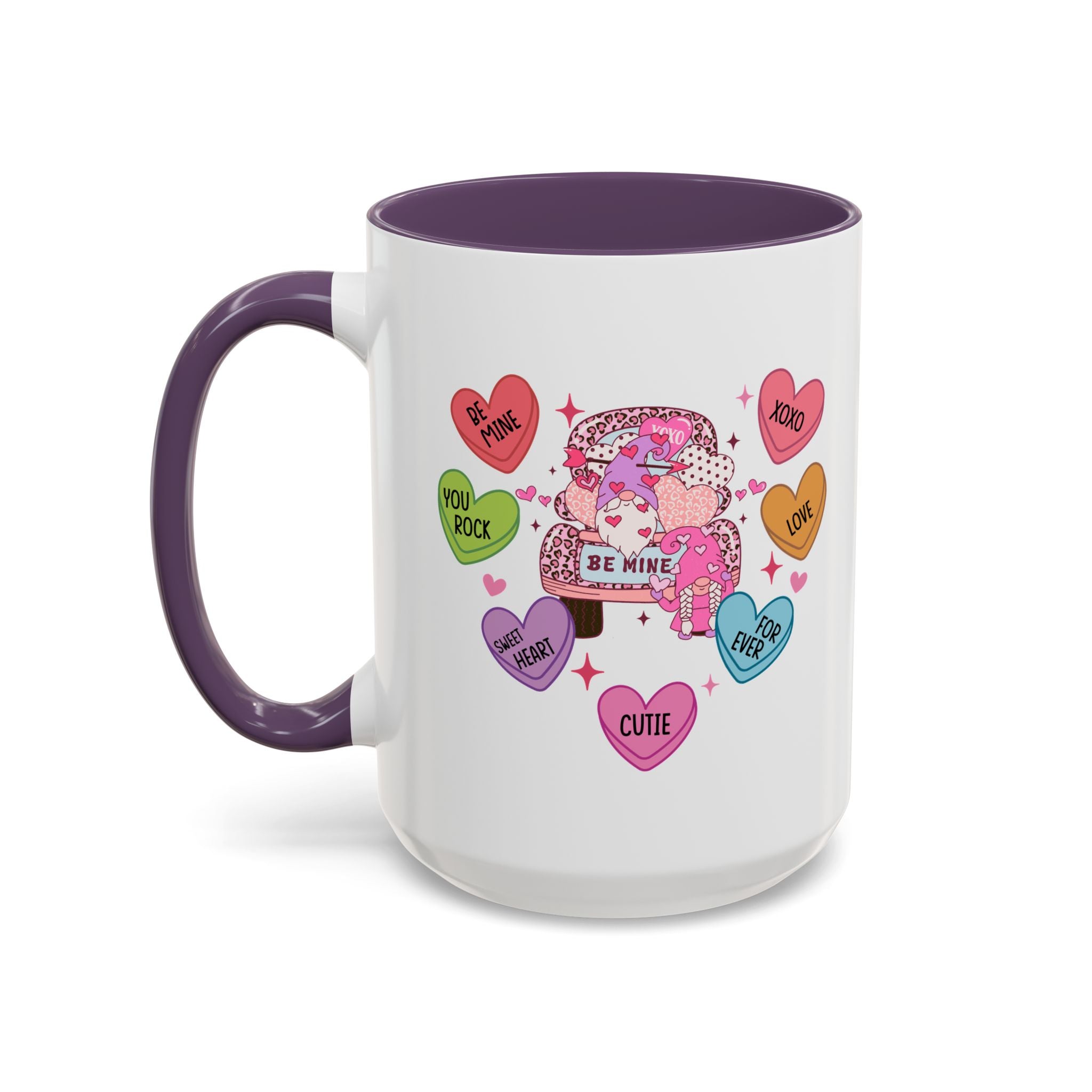 Candy Hearts Coffee Mug, Valentine's Conversation Hearts Mug, Valentines Day Coffee Mug, 15 oz 11 oz Mug, Pink Hearts Coffee Mug, Valentines Kitchen, Gift for Her