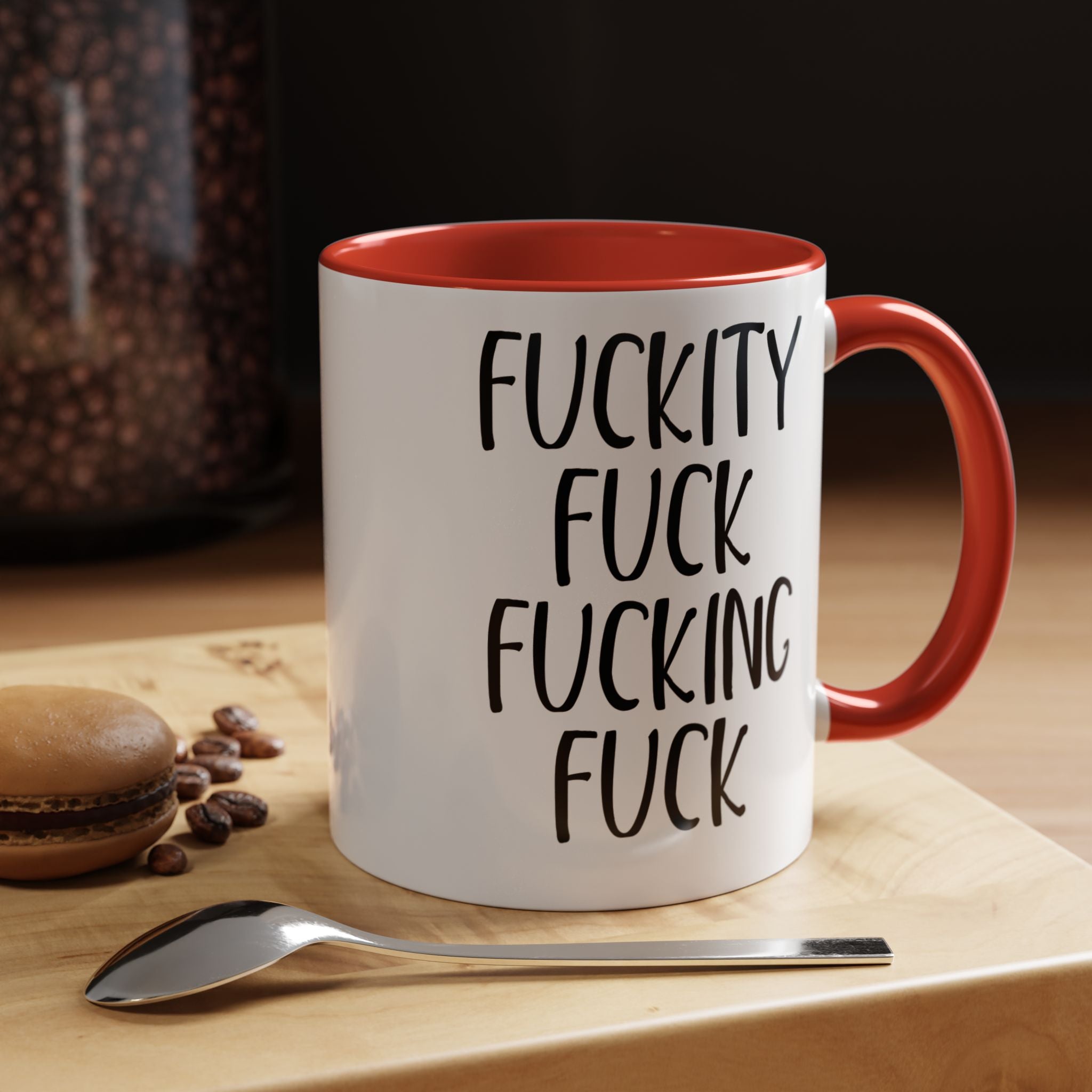 Fuckity Fuck Mug, Sarcastic Coffee Mug, Funny Birthday Gift, Large Coffee Mug, Double Sided Minimalist Mug, Gag Gifts for Men, Snarky Mugs