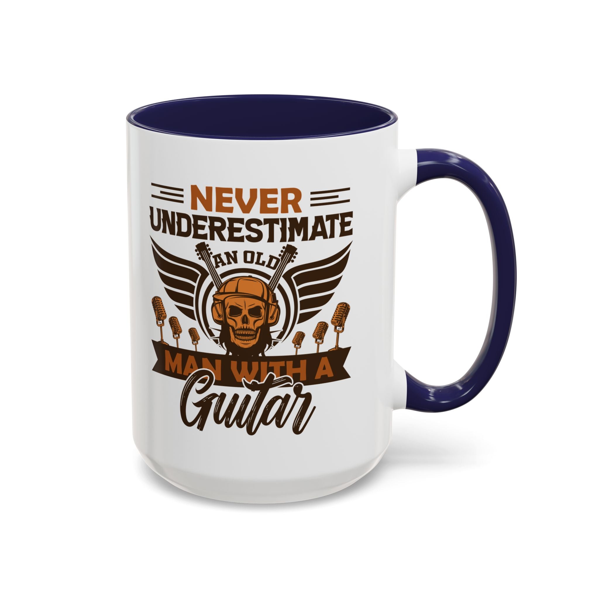 Never Underestimate an Old Man With a Guitar Mug, Guitar Coffee Mug, Funny Guitar Coffee Cup, Guitar Player Gifts, Guitar Dad Grandpa Presents