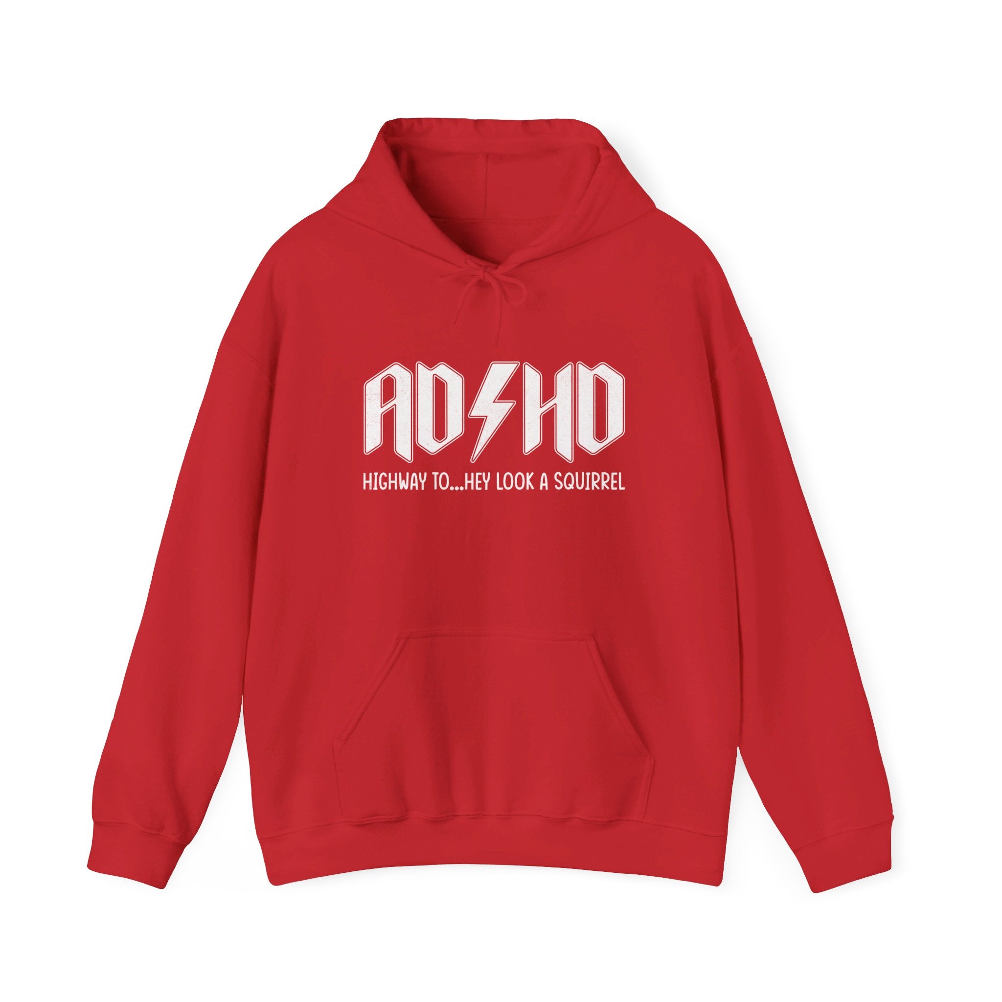 AD HD Highway to... Hey Look a Squirrel Hoodie, Funny Adhd Hoodie, Mental Health Hoodie, Motivational Hoodie, Cool Adhd Hoodie