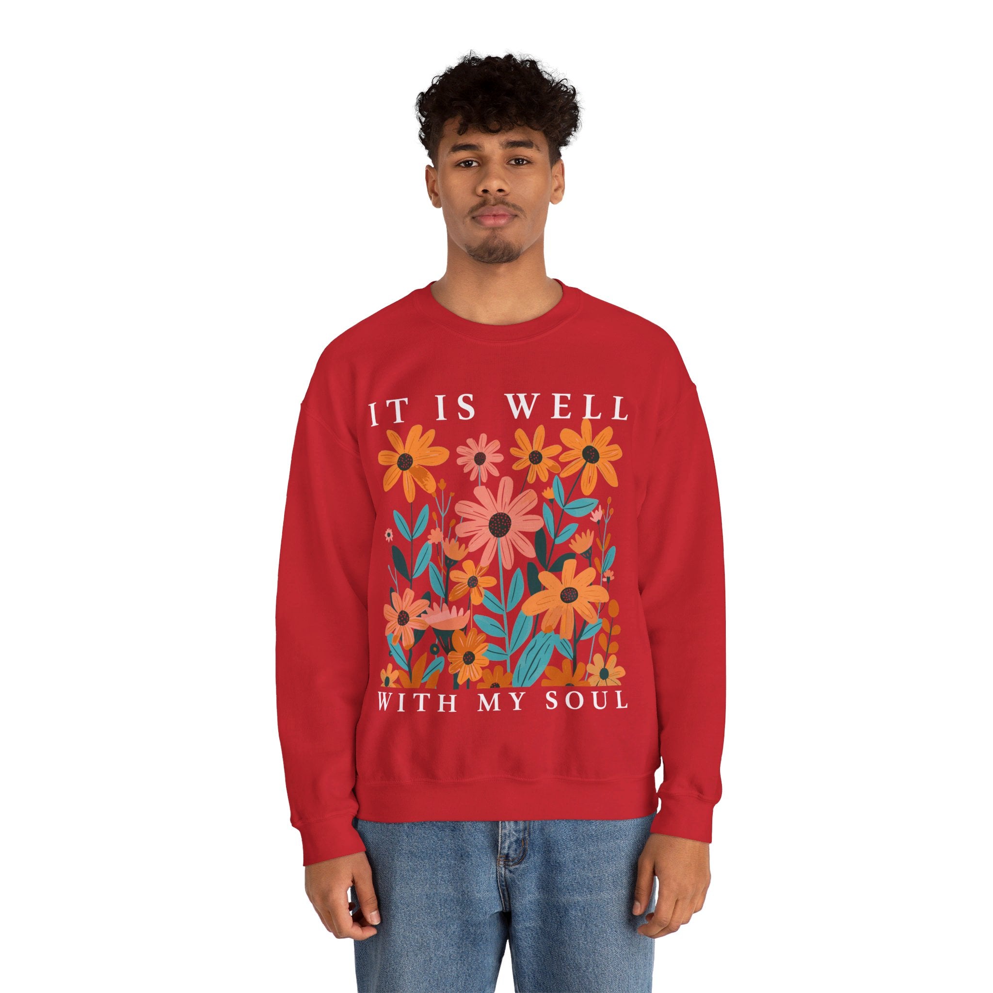 It is Well With My Soul Christian Sweatshirt, Christian Shirts, Vintage Floral Christian Shirt, Christian gifts, Jesus Apparel