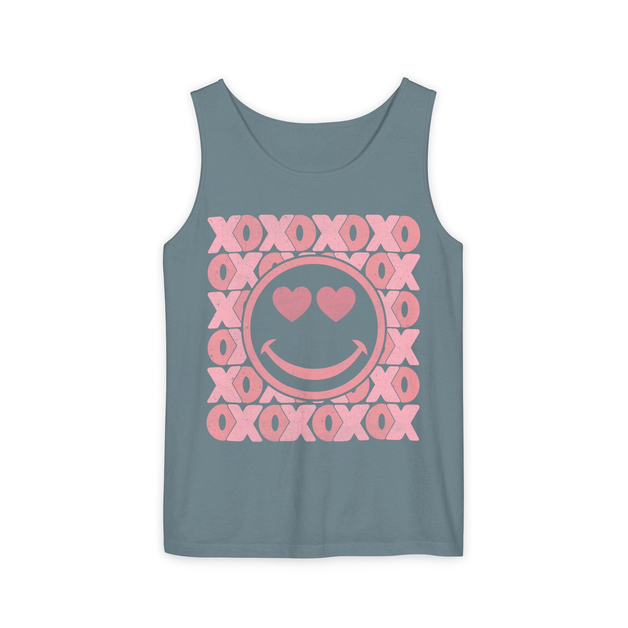 XOXO Smiley Face Tank Top, Valentine Heart Shirt, Love T-Shirt, XOXO Happy Smiley Face Tank Top, Valentines Day Gift, XOXO Heart Tee
