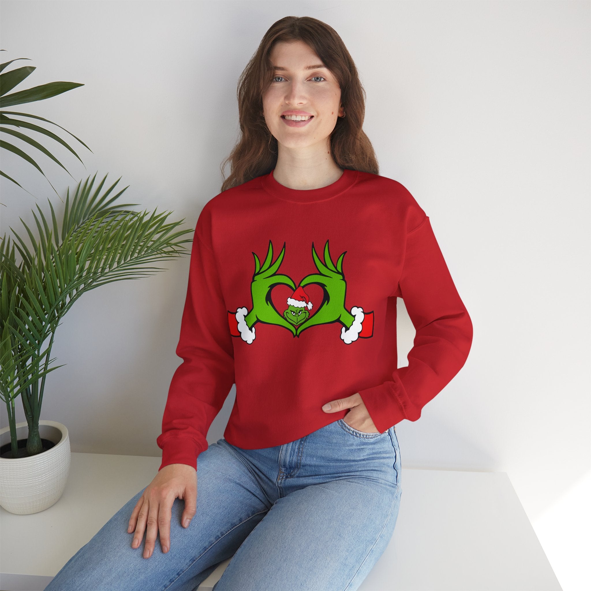 Christmas Heart Hands Graphic Sweatshirt, Christmas Sweatshirt, Xmas Clothing, Holiday Shirts, Christmas Gifts