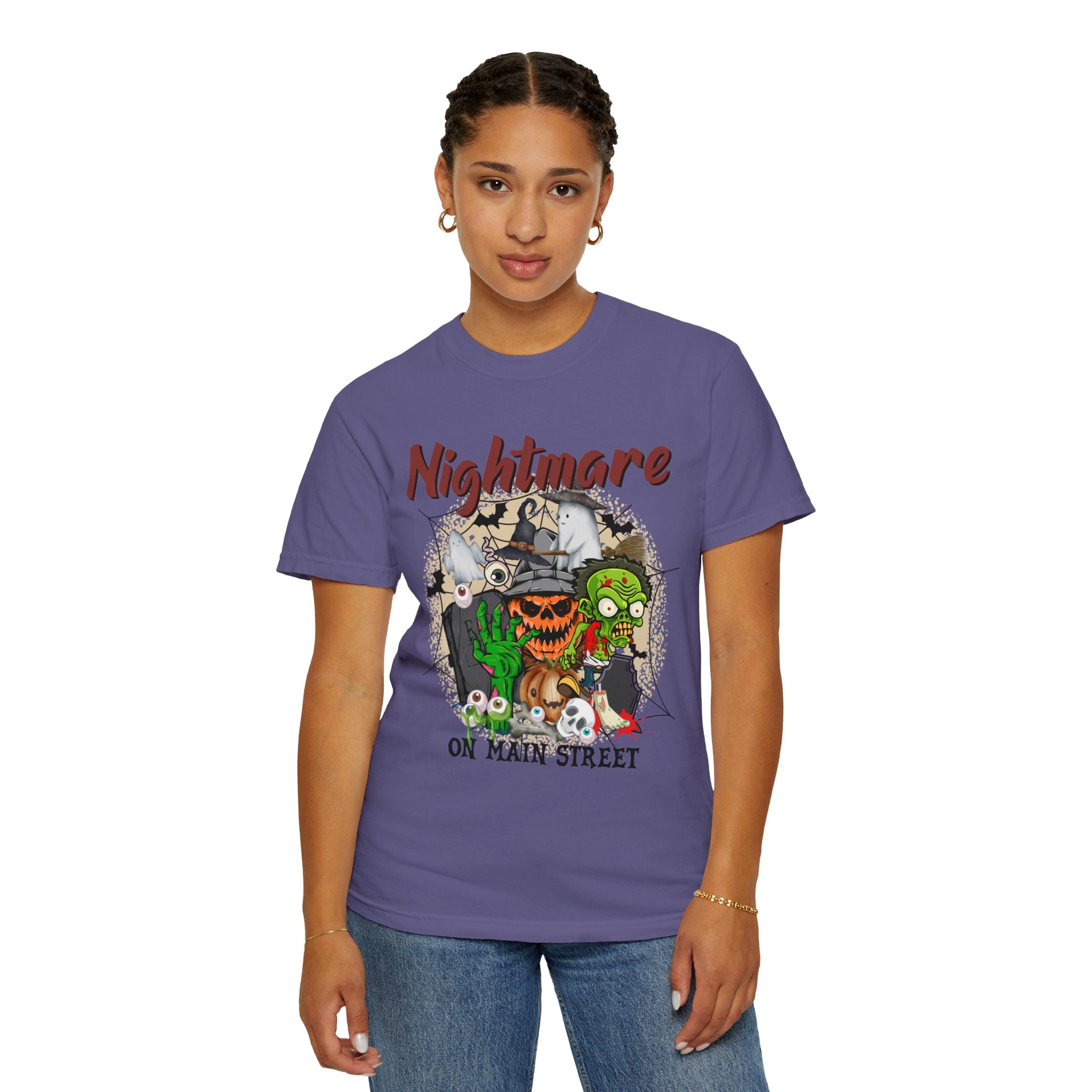 Nightmare On The Main Streat Shirt, Retro Mickey Minnie Halloween Shirts, Vintage Disney Halloween T-shirt, Halloween Pumpkin