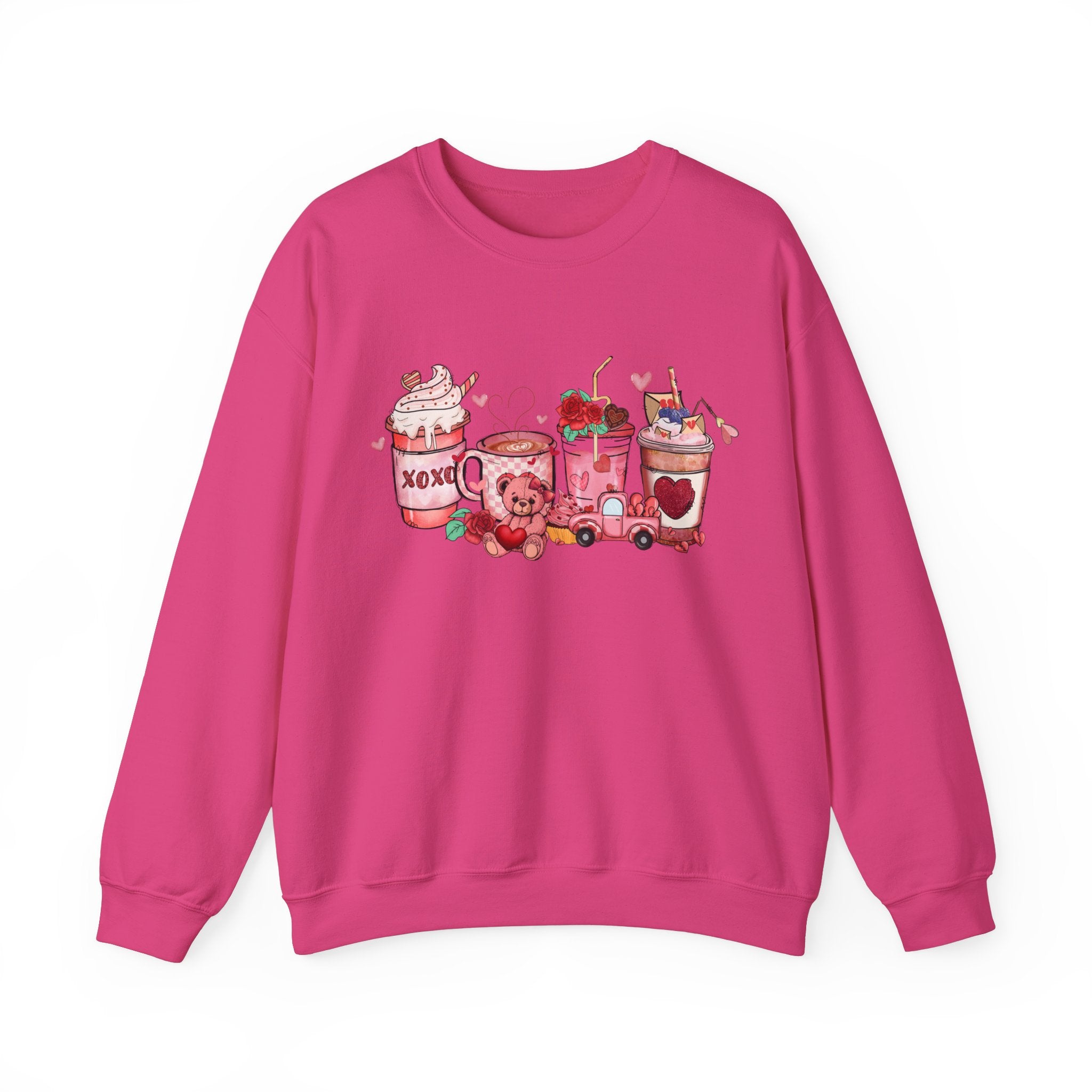 Valentine Coffee Sweatshirt, Valentines Sweater, Womens Valentines Day Sweatshirt, Womens Valentines Day Sweater, Valentines Day Shirt