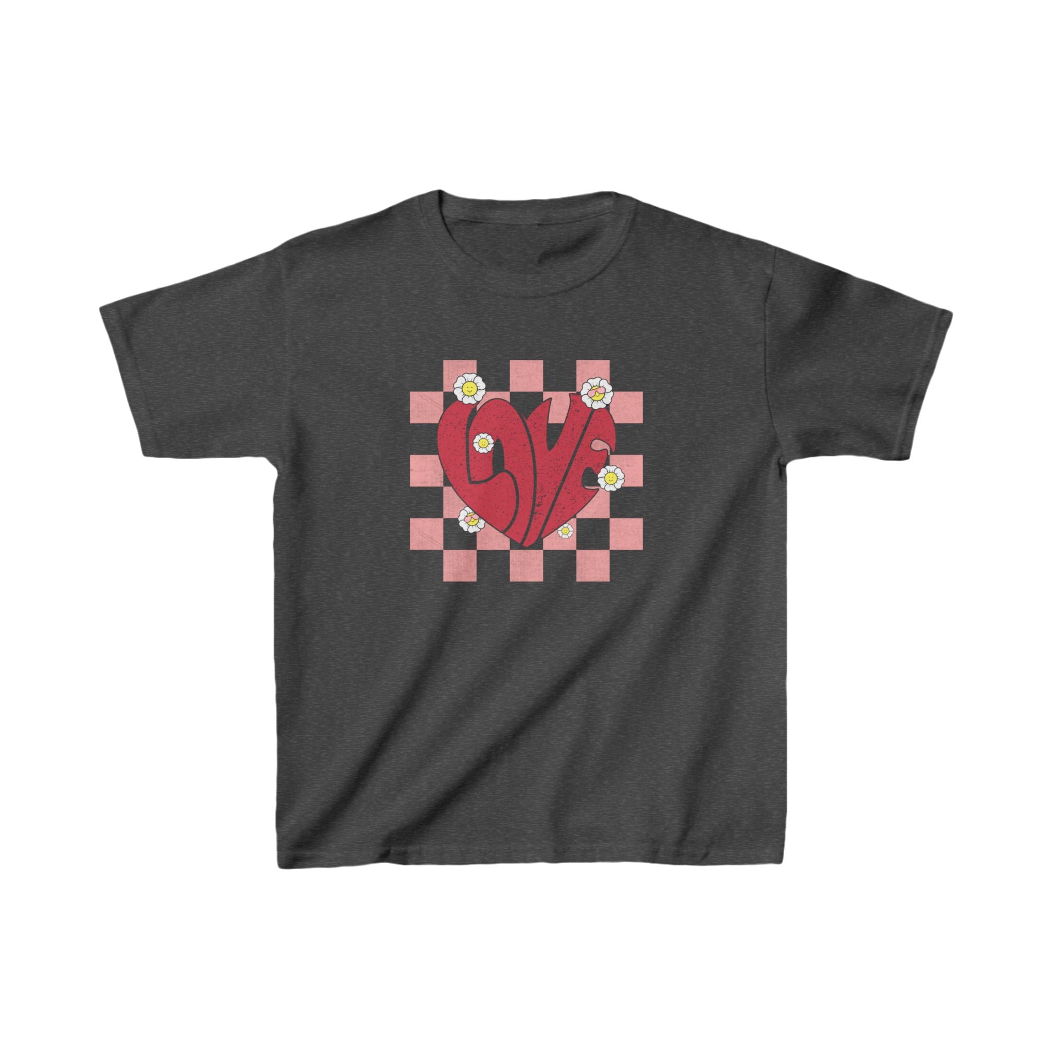 Retro Love Heart kids Tee, Valentines Shirt Groovy, Cute Valentine's Day Outfits, Valentine Shirts Baby Toddler Kids Adult Gifts For Her Him