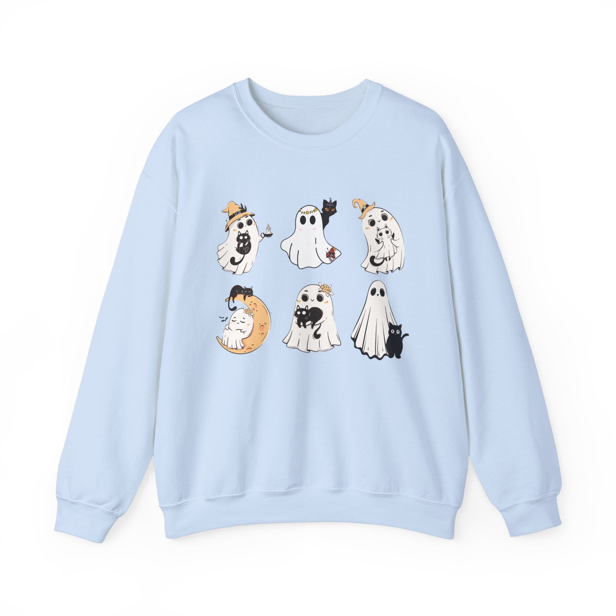 Ghost Cat Sweatshirt, Cat Halloween Shirt, Cat Ghost T-Shirt, Cat Lover Tshirt, Spooky Season Shirt, Halloween Sweater,Trendy Halloween Gift