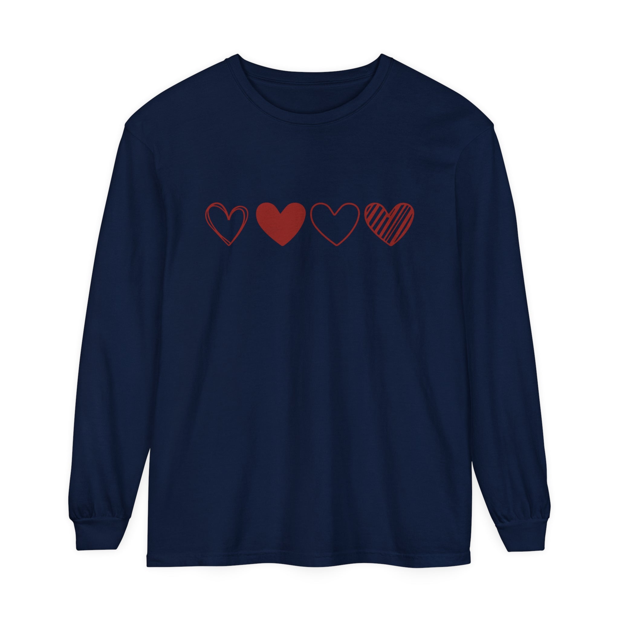 Heart Long Sleeve T-Shirt, Valentines Day Sweatshirt, Couple Gift Long Sleeve Shirt, Valentines Day Shirt, Heart Gift for Women, Valentine