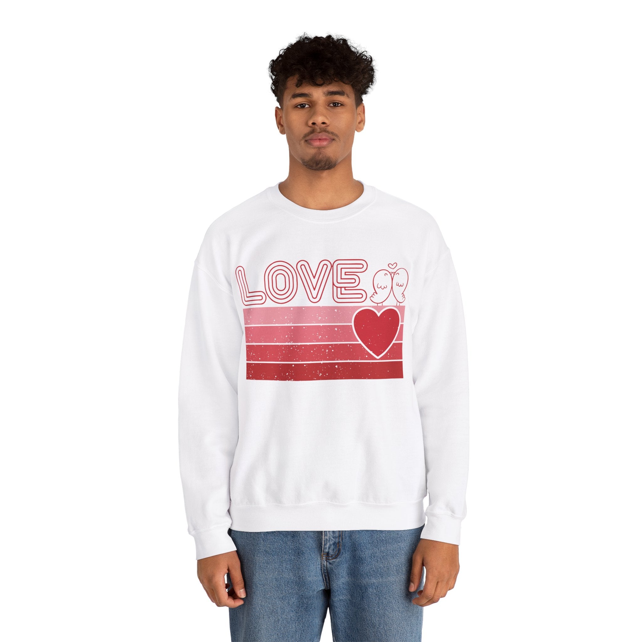Retro Love Valentines Day Sweatshirt, Valentines Day Shirts For Woman, Heart Shirt, Cute Valentine Shirt, Valentines Day Gift, Valentines Gift