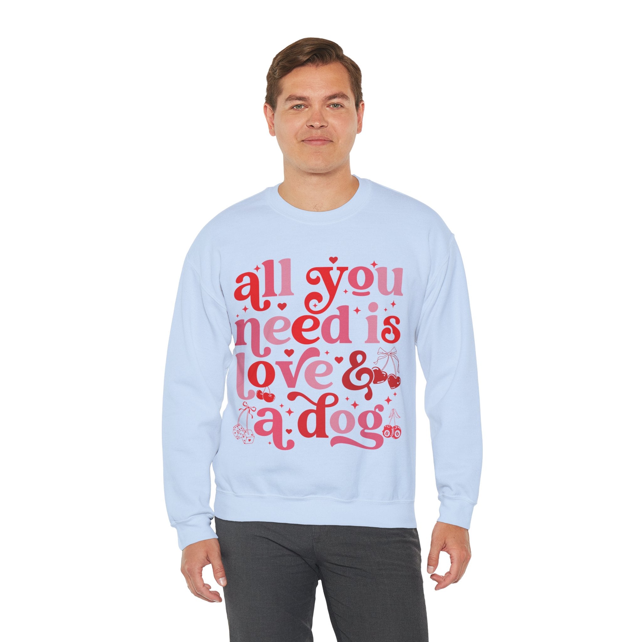Dog Mom Sweatshirt Valentines, All You Need Is Love Sweatshirt, Womens Dog Lover Shirt, Dog Mama Sweatshirt, All You Need Is Love and a Dog