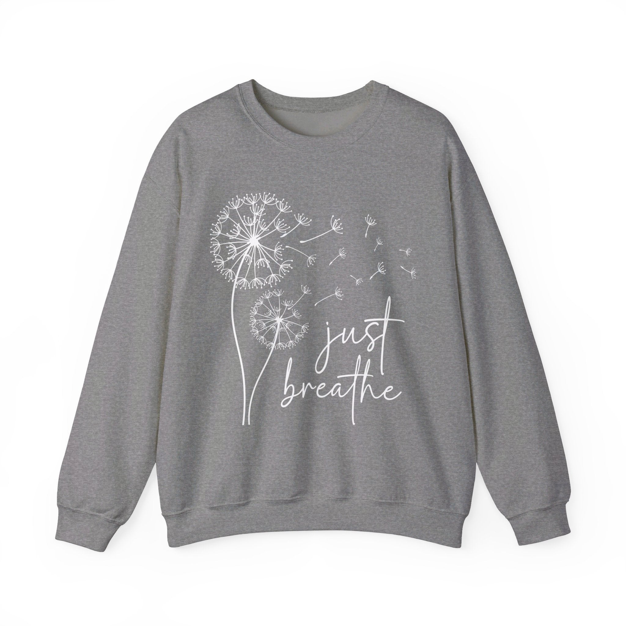 Just Breathe Sweatshirt, Yoga Shirt, Motivational Shirt, Positive Shirt, Gift for Yoga Lover, Positive Tee, Brunch Shirt, Meditation Gift, Good Tee