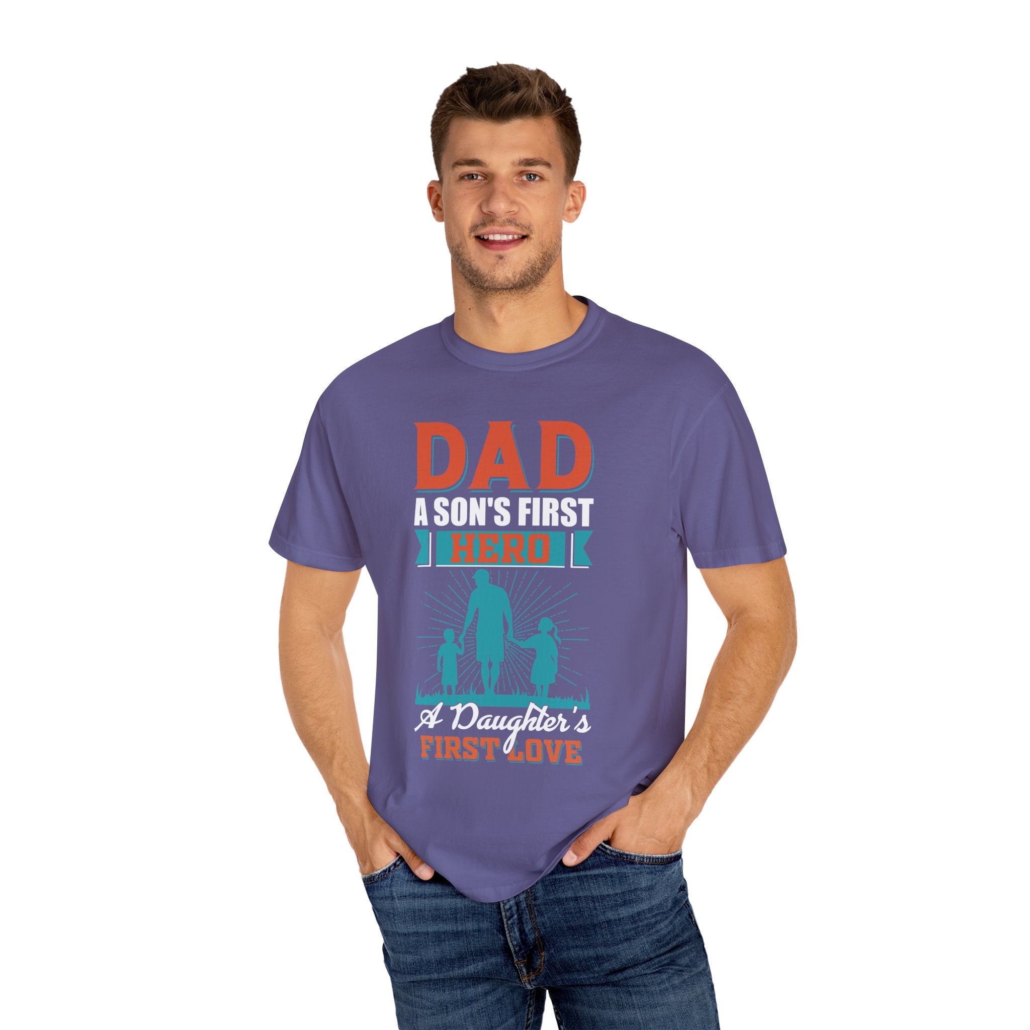 Dad Christmas Gift, shirt for dad, a son's first hero, a daughter's first love, gift for dad, dad t shirt, dad gift, dad of both shirt