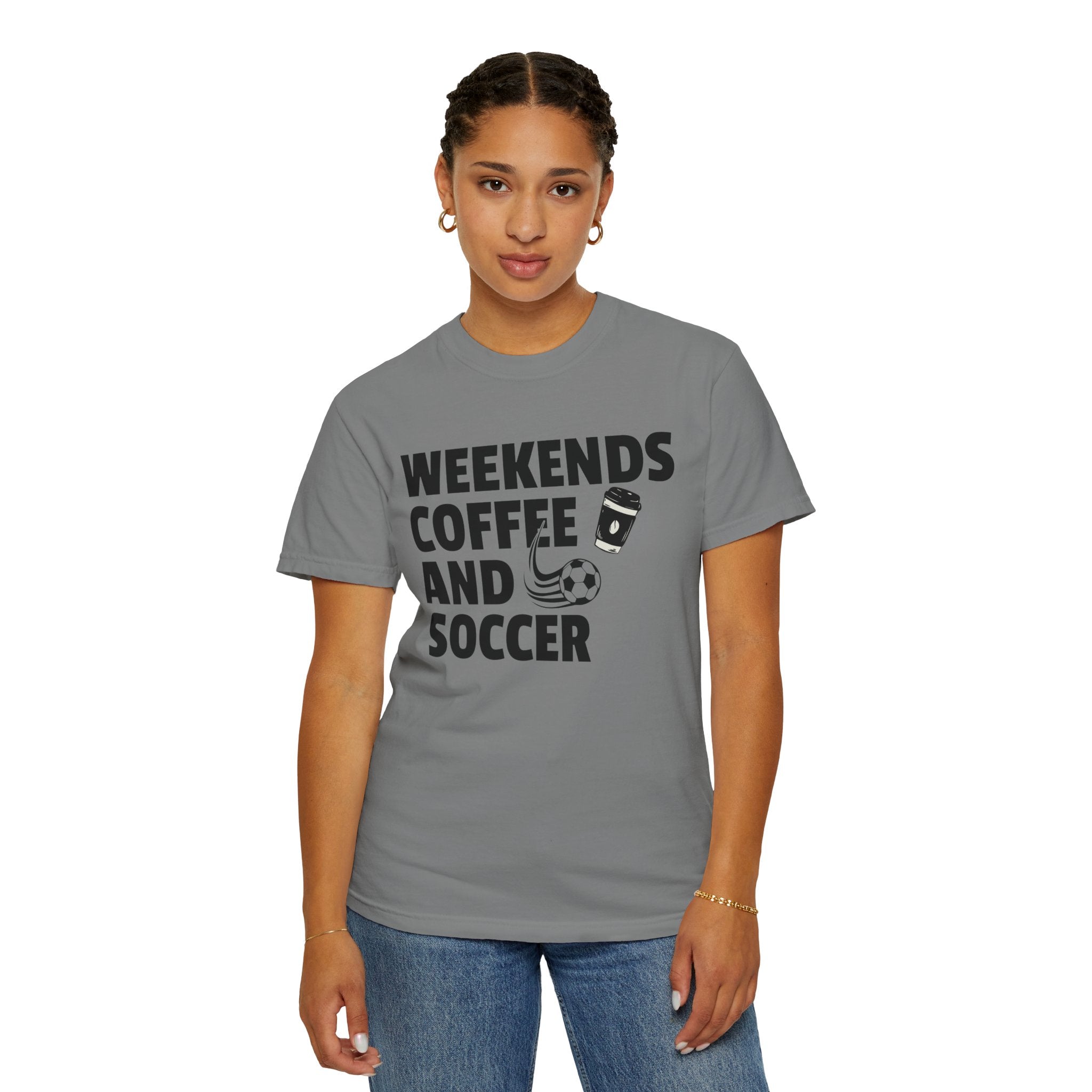 Weekends Coffee and Soccer Shirt For Soccer Lover, Sports Mom Tshirt For Mothers Day, Soccer Gift For Her, Game Day Gift Tee, Coffee T-Shirt