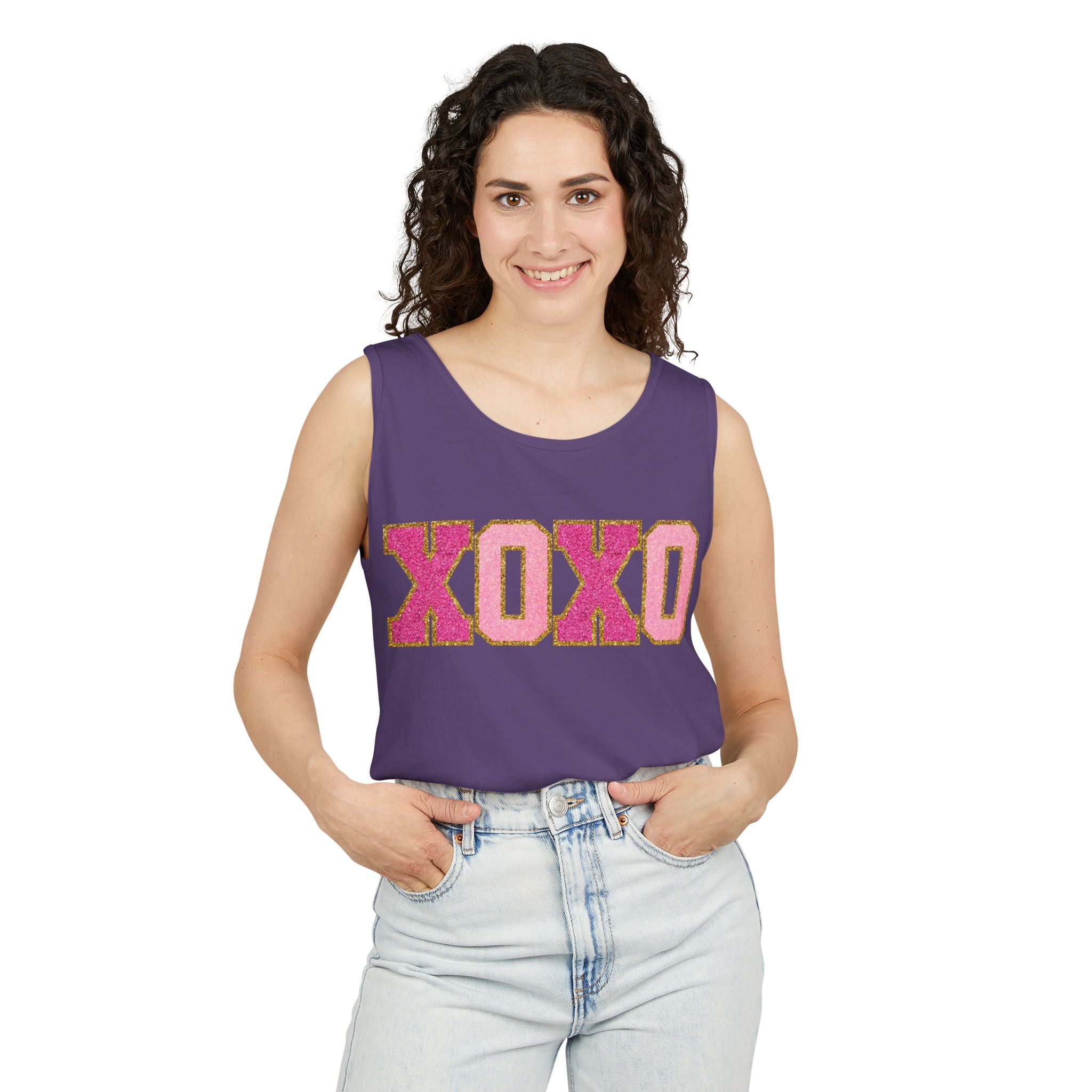 Xoxo Heart Tank Top, Gift for Valentines, Cute Heart, Unisex Tank Top, Womens Fitness Top