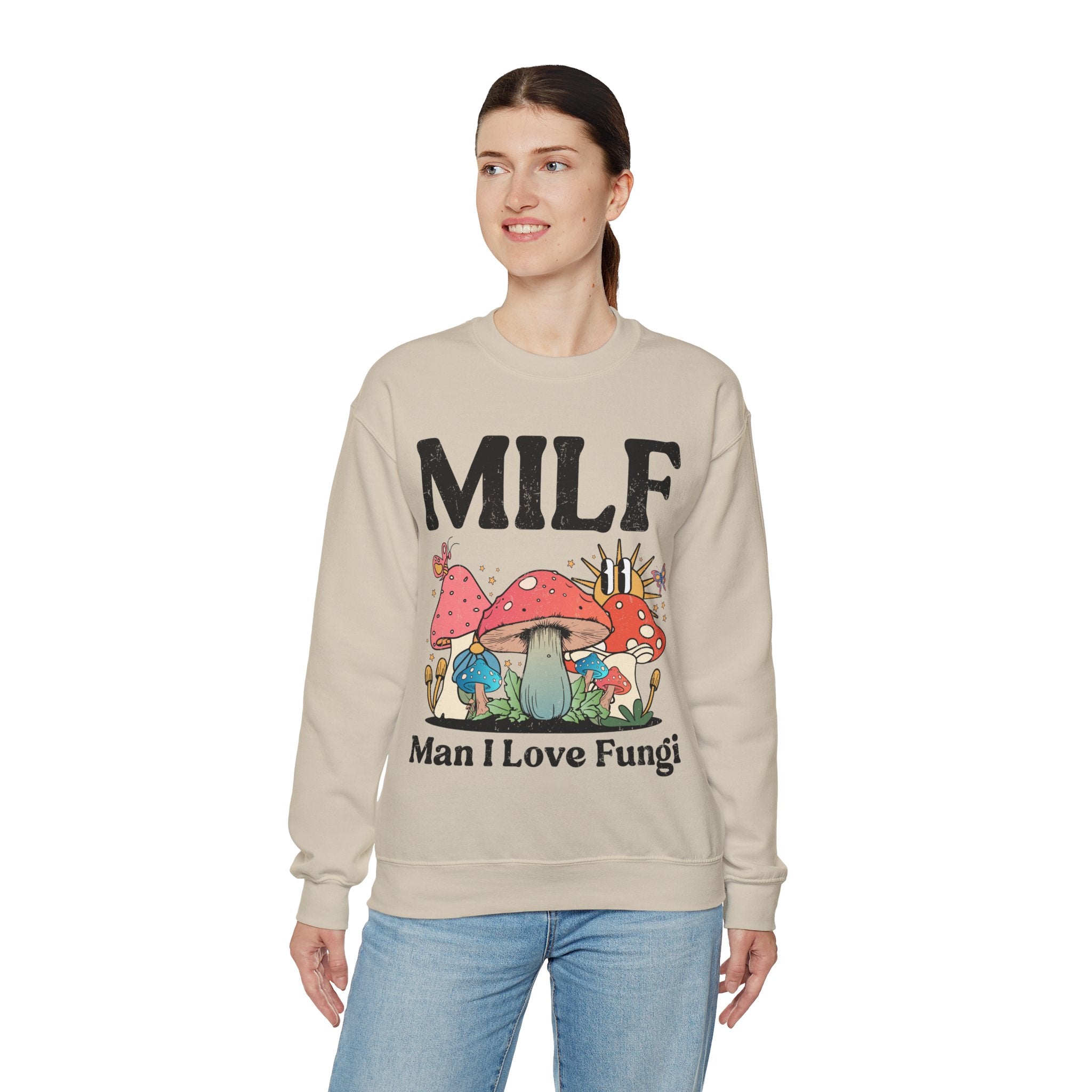 MILF Man I Love Fungi Sweatshirt, Retro Mushroom Shirt, Goblincore Sweatshirt, Cottagecore Sweater, Nature Lover Gift, Mycologist T-Shirt