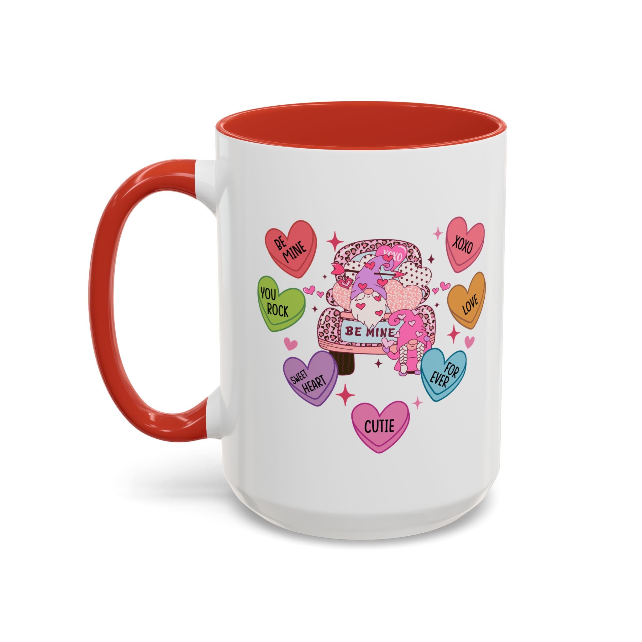 Candy Hearts Coffee Mug, Valentine's Conversation Hearts Mug, Valentines Day Coffee Mug, 15 oz 11 oz Mug, Pink Hearts Coffee Mug, Valentines Kitchen, Gift for Her