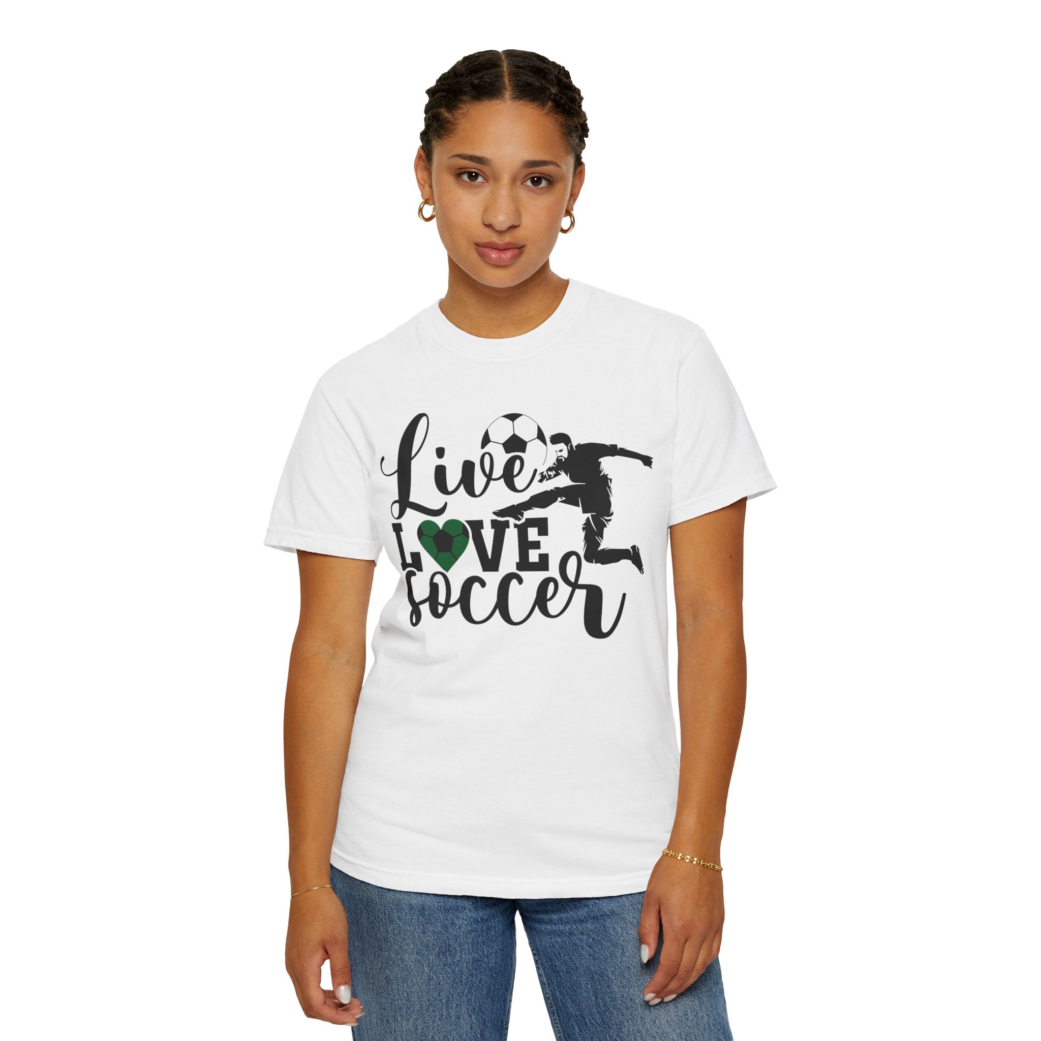 Live Love Soccer T-Shirt With Soccer Ball For Soccer Players