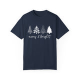 Merry Christmas Tree Shirt, Merry & Bright Christmas Tree Shirt, Womens Christmas Shirt, Cute Christmas Shirt, Holiday Shirt, Pine Tree Shirt