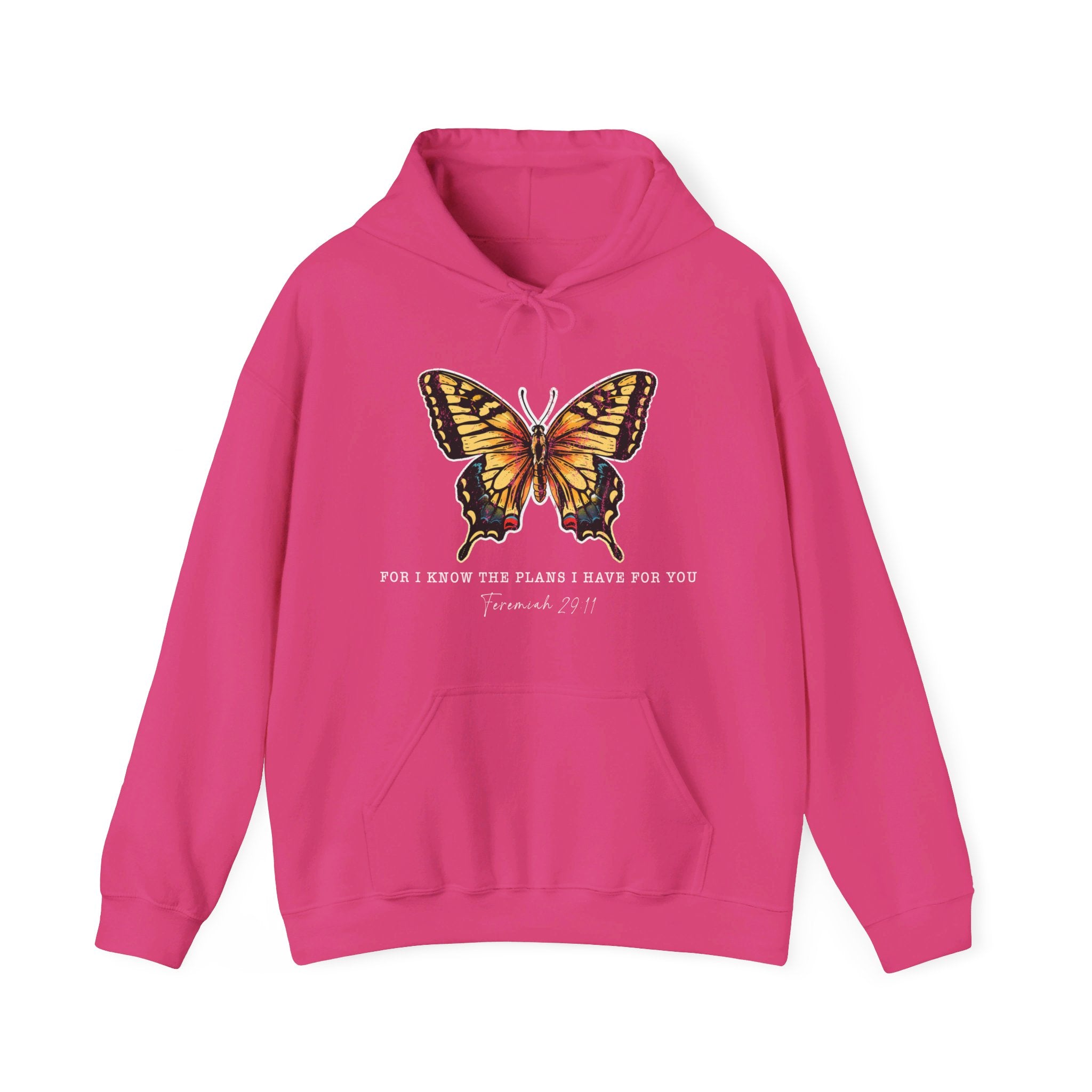 For I Know the Plans I Have For You, Butterfly Bible Verse Hoodie, Jeremiah 29:11, Religious Shirt, Fall Shirt, Butterfly Graphic