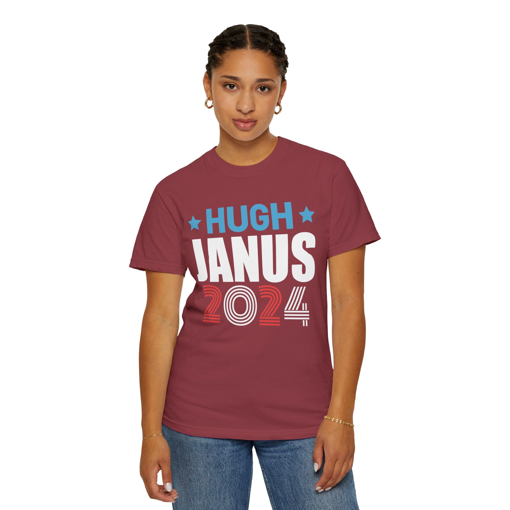 UNIDAZE Hugh Janus Hilarious Funny Political Unisex T-shirt Printify 2024 election tee 4th of july gift tee american politics barry mccockiner Cotton Crew neck dad gift DTG enorma scox funny election shirt funny political funny politics hilarious political hugh janus Men's Clothing offensive shirts Oversized political humor T-shirts TikTok Unisex usa political shirts Women's Clothing