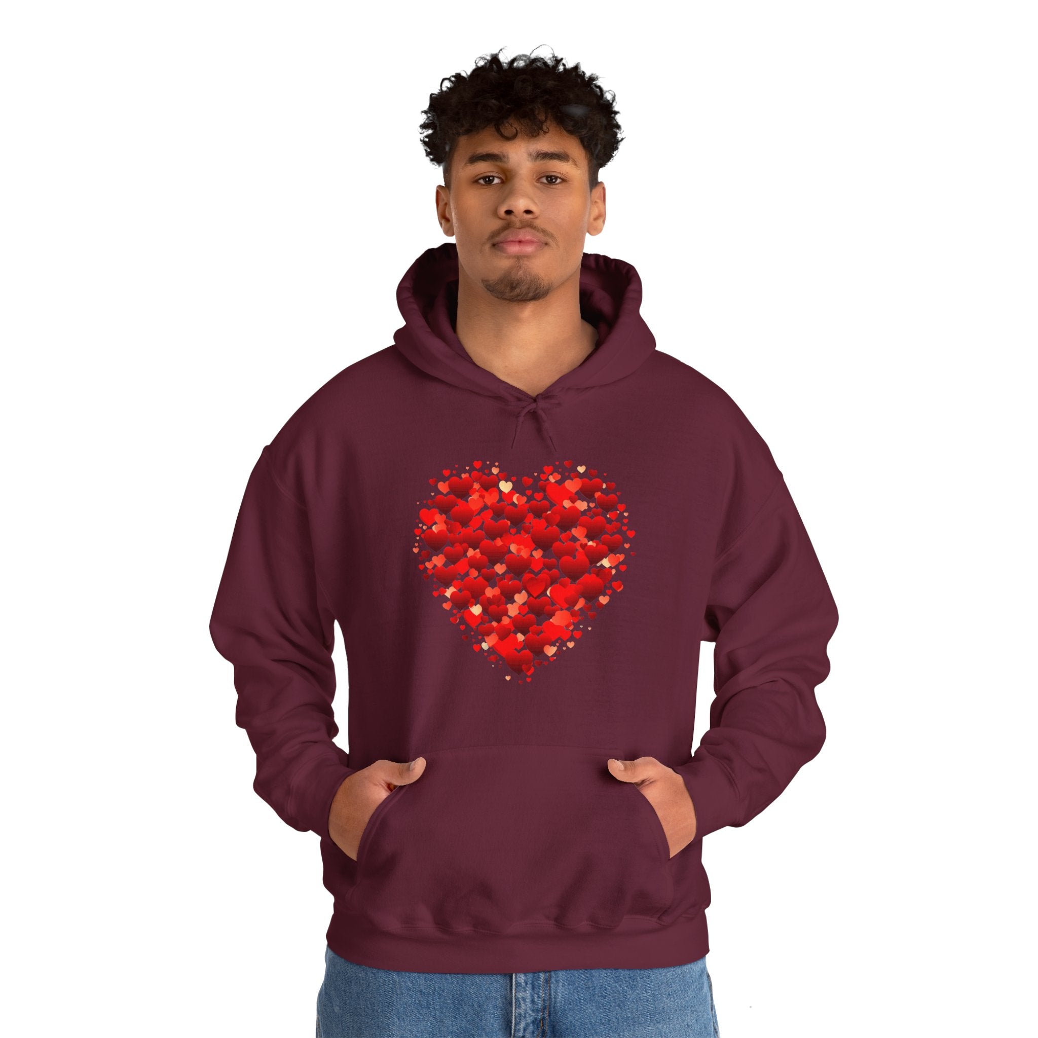 Valentines Day Red Double Heart Hoodie, Valentines Shirt, Valentines Double Heart Hoodie, Red Heart Shirt, Valentines Love Shirt, Love Sweater