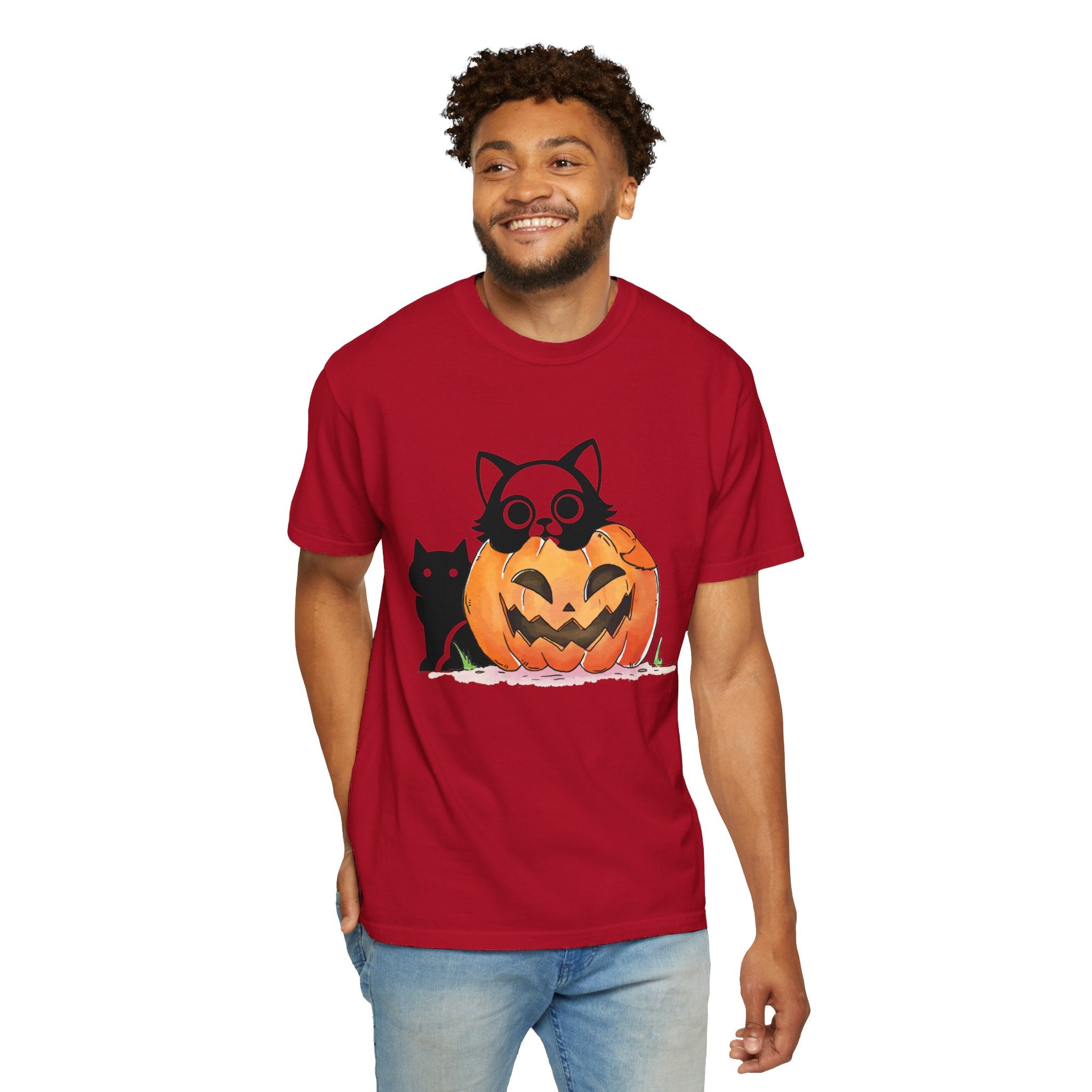 Vintage 90s Cat Halloween Shirt, Retro Halloween Shirt, Spooky Season Tee, Pumpkin Shirt, Halloween Shirt, Vintage Halloween Shirt