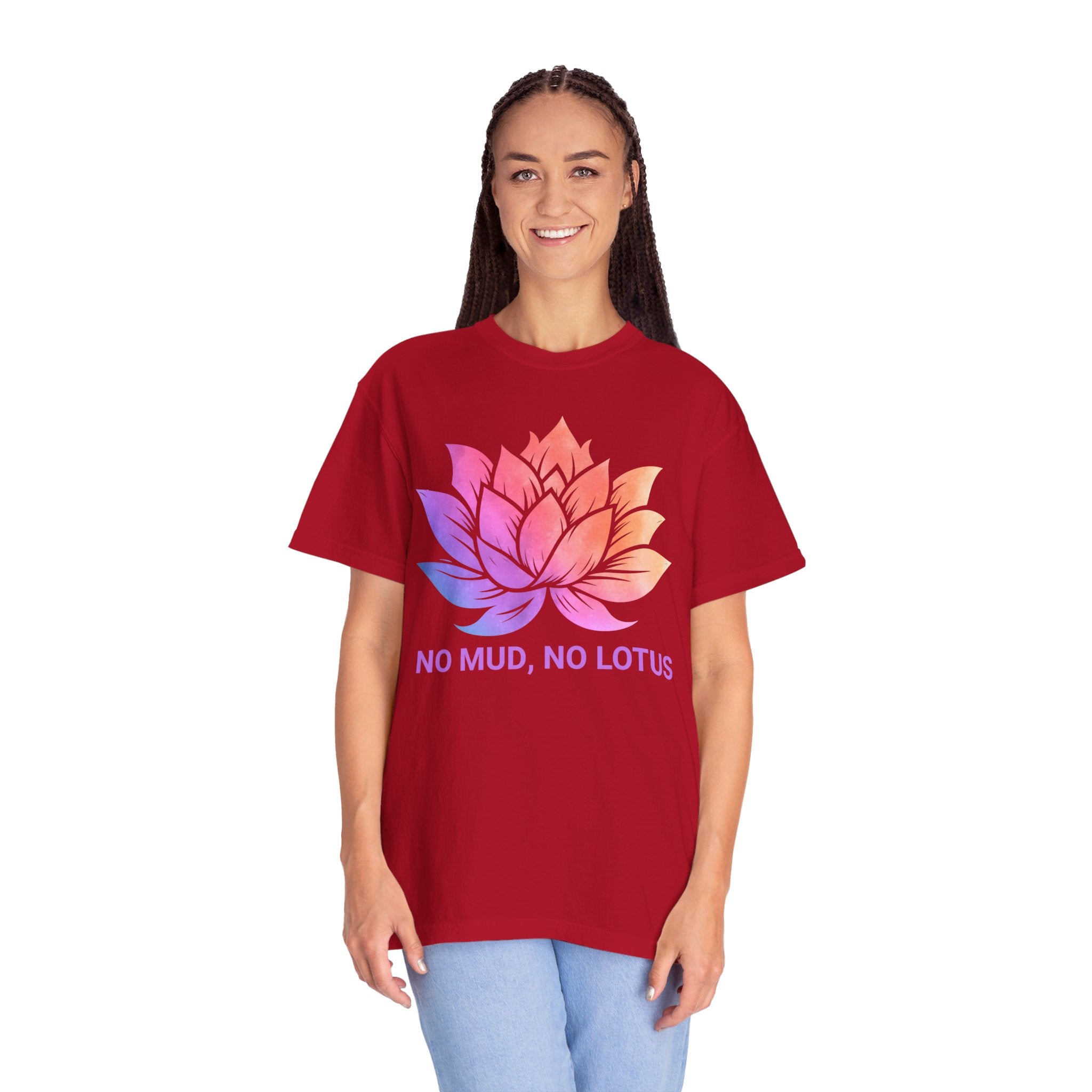 Lotus Flower T-Shirt, Zen Meditation Gift, No Mud No Lotus, Yoga Clothes for Women, Meditation Shirt, Spiritual Tshirt, Yoga Shirt, Namaste Yall