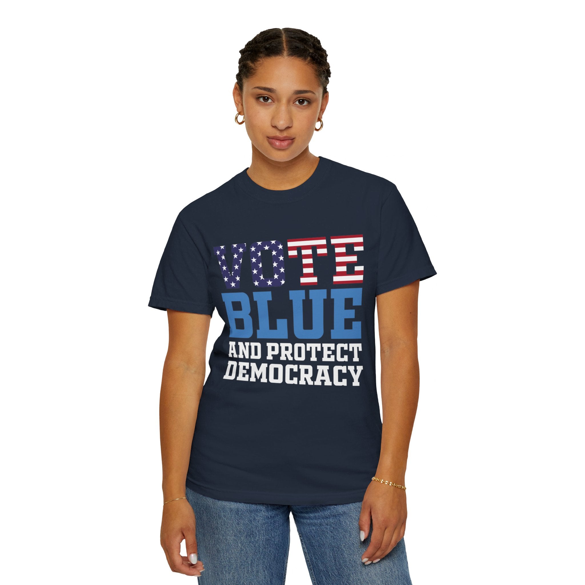 Vote Blue Save Democracy Premium T-Shirt, Democrat Shirt, Anti Trump Anti Fascist Shirt