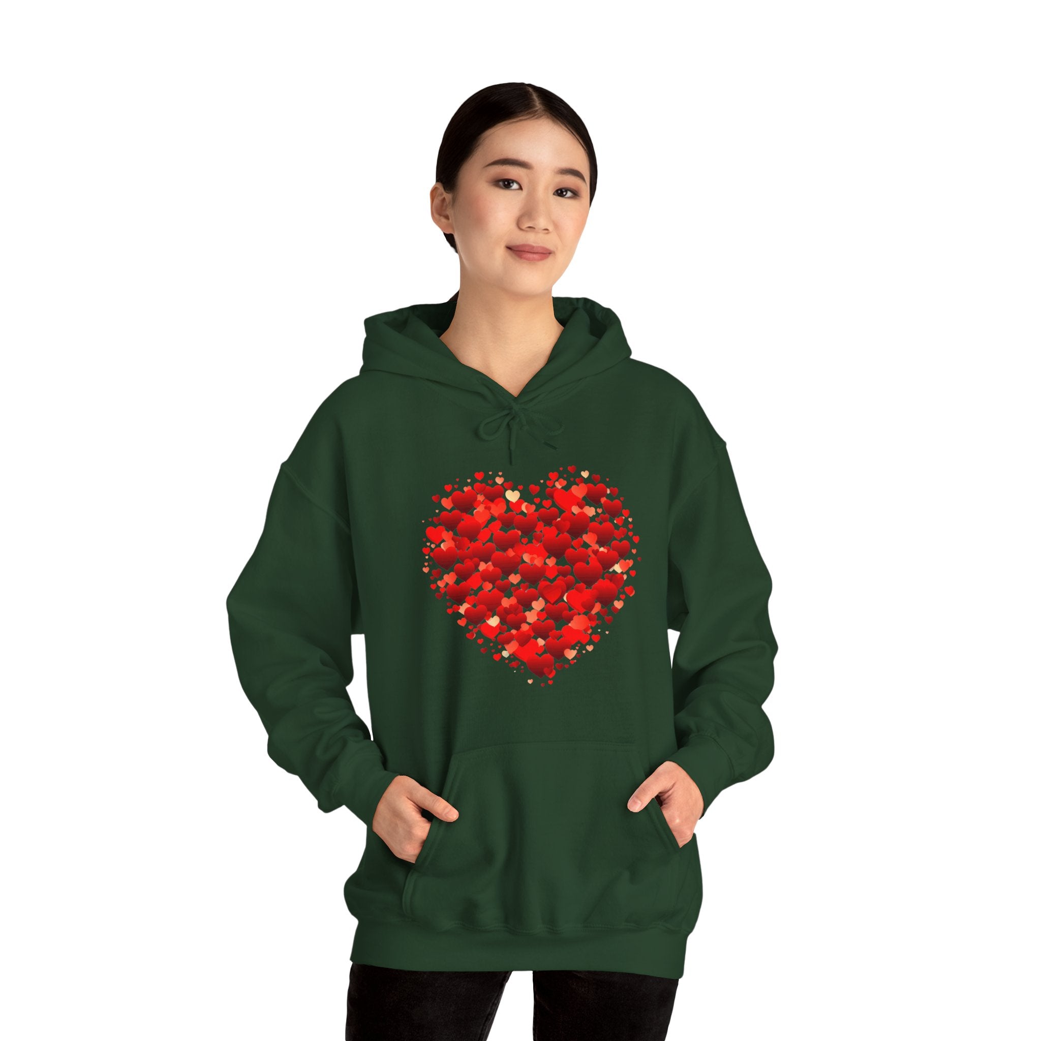 Valentines Day Red Double Heart Hoodie, Valentines Shirt, Valentines Double Heart Hoodie, Red Heart Shirt, Valentines Love Shirt, Love Sweater
