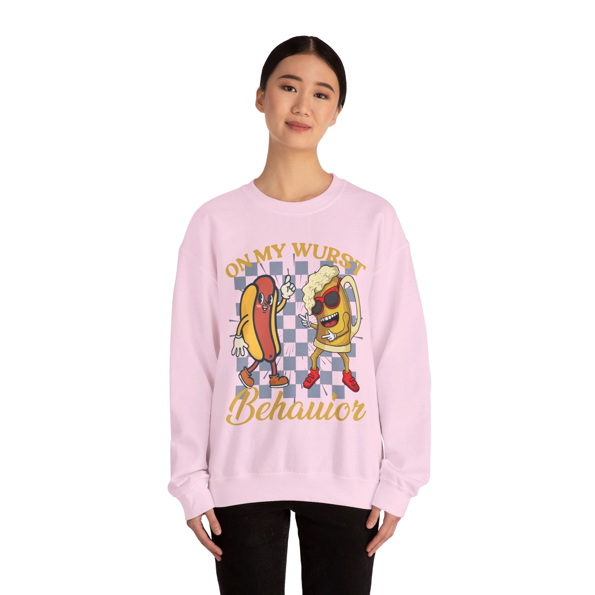 Funny Oktoberfest Sweatshirt, Wurst Behavior Schnitzel Faced Sweater, Group Drinking Shirts, Oktoberfest Shirts