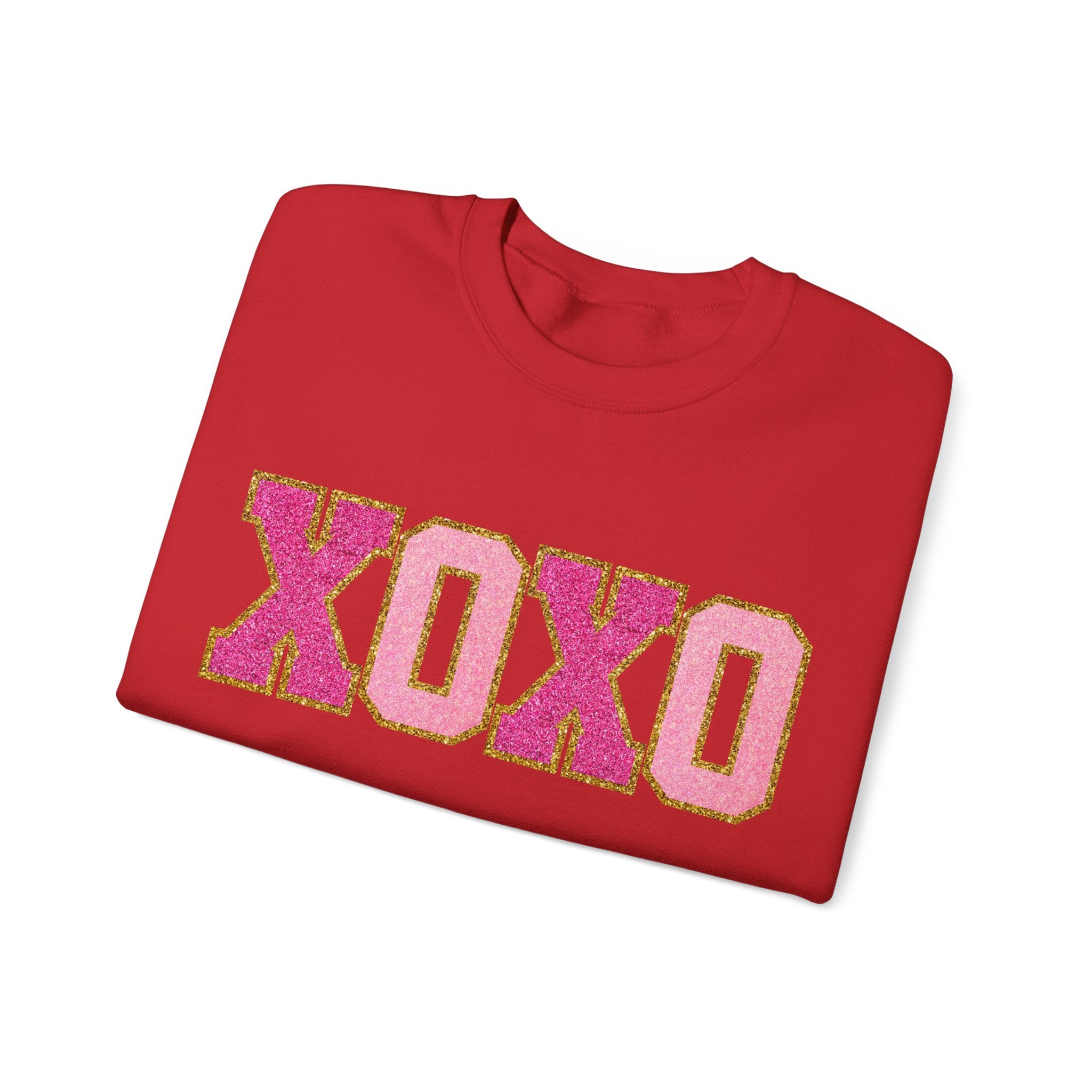 Chenille Patch Valentines Day Sweatshirt, Valentines Day Shirts, Valentines Crewneck, Heart Sweater Love Shirt Unique Holiday Gift for Her XOXO