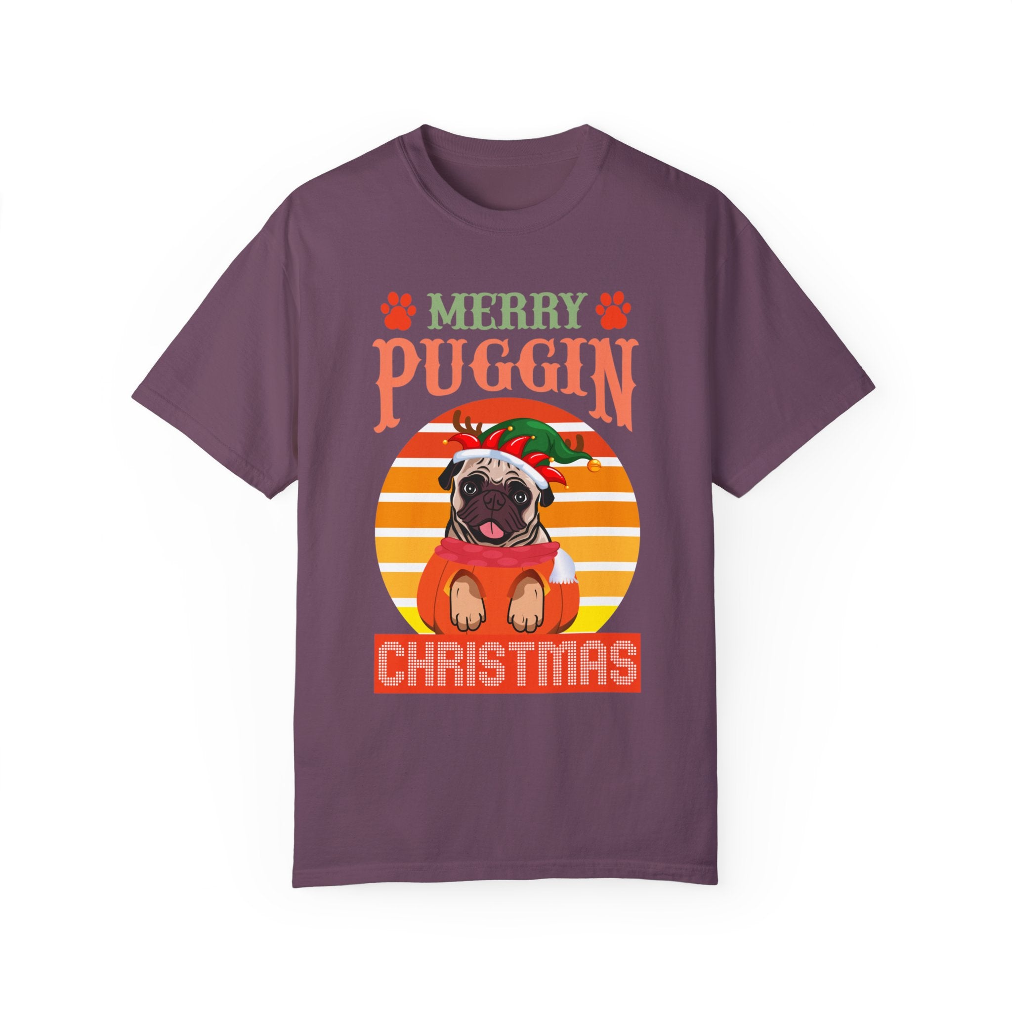 Merry Puggin Christmas Tshirt, Holiday Santa Pug Shirt, Santa Pug Shirt, Christmas Pug Shirt, Pug In Santa Hat