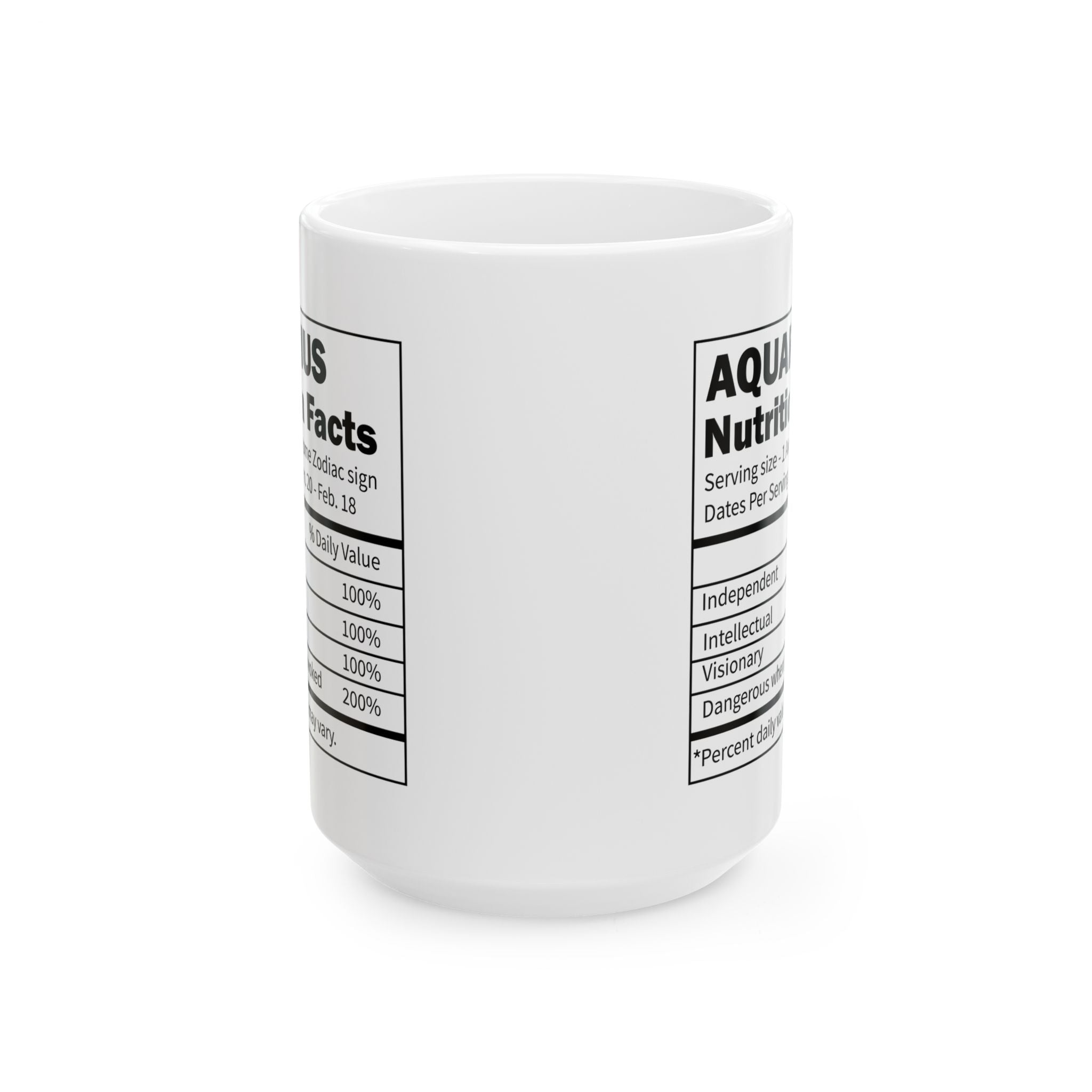 Aquarius Zodiac Mug, Aquarius Mug, Aquarius Birthday Gift, Aquarius Nutrition Facts, Horoscope Mugs, Astrology Gift