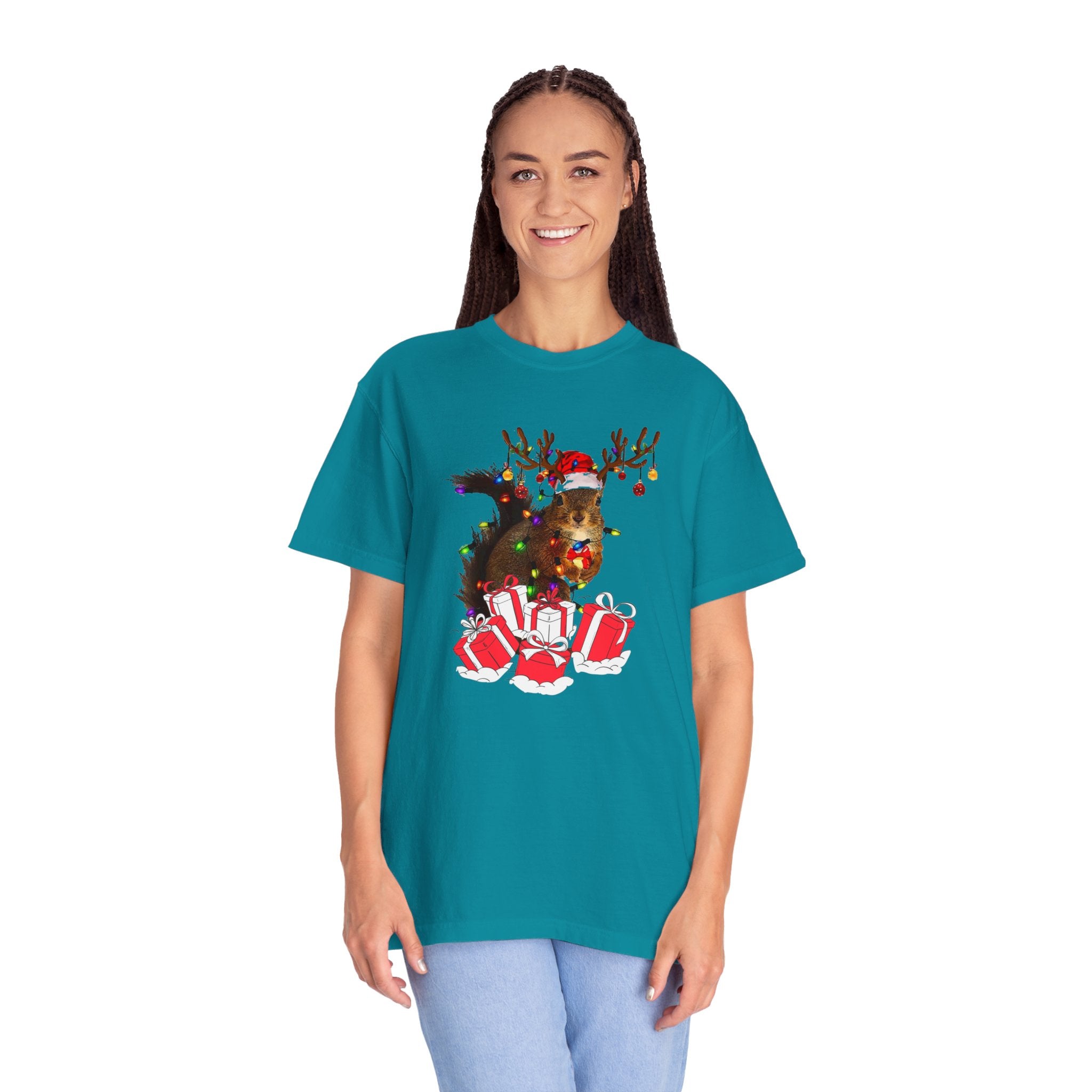 Christmas Squirrel Lights Shirt, Funny Christmas Tshirt, Christmas Shirt, Xmas Party Shirt, Christmas Gift Shirt, Cute Christmas Tshirt